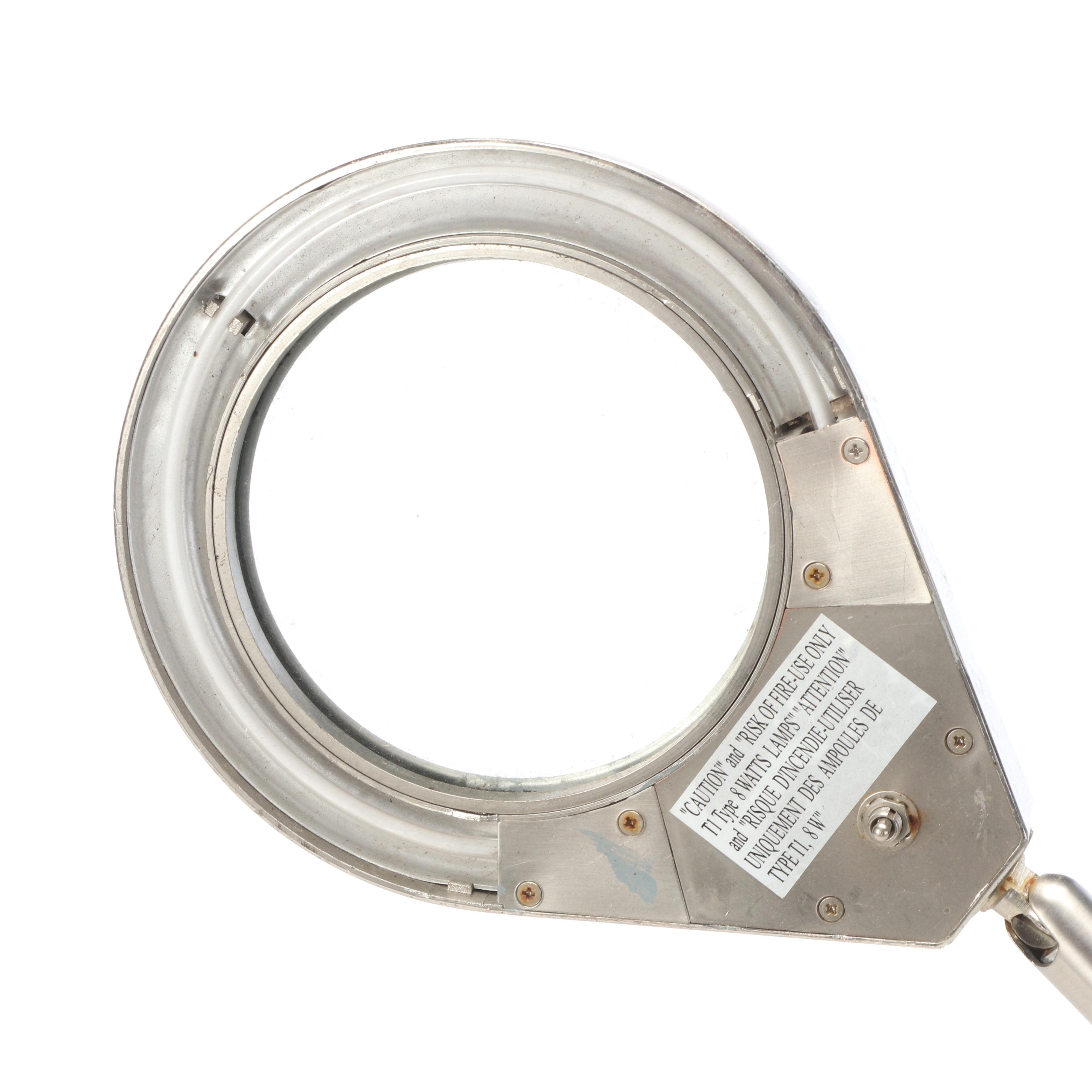 Sharper Image Metal Adjustable Magnifying Lamp