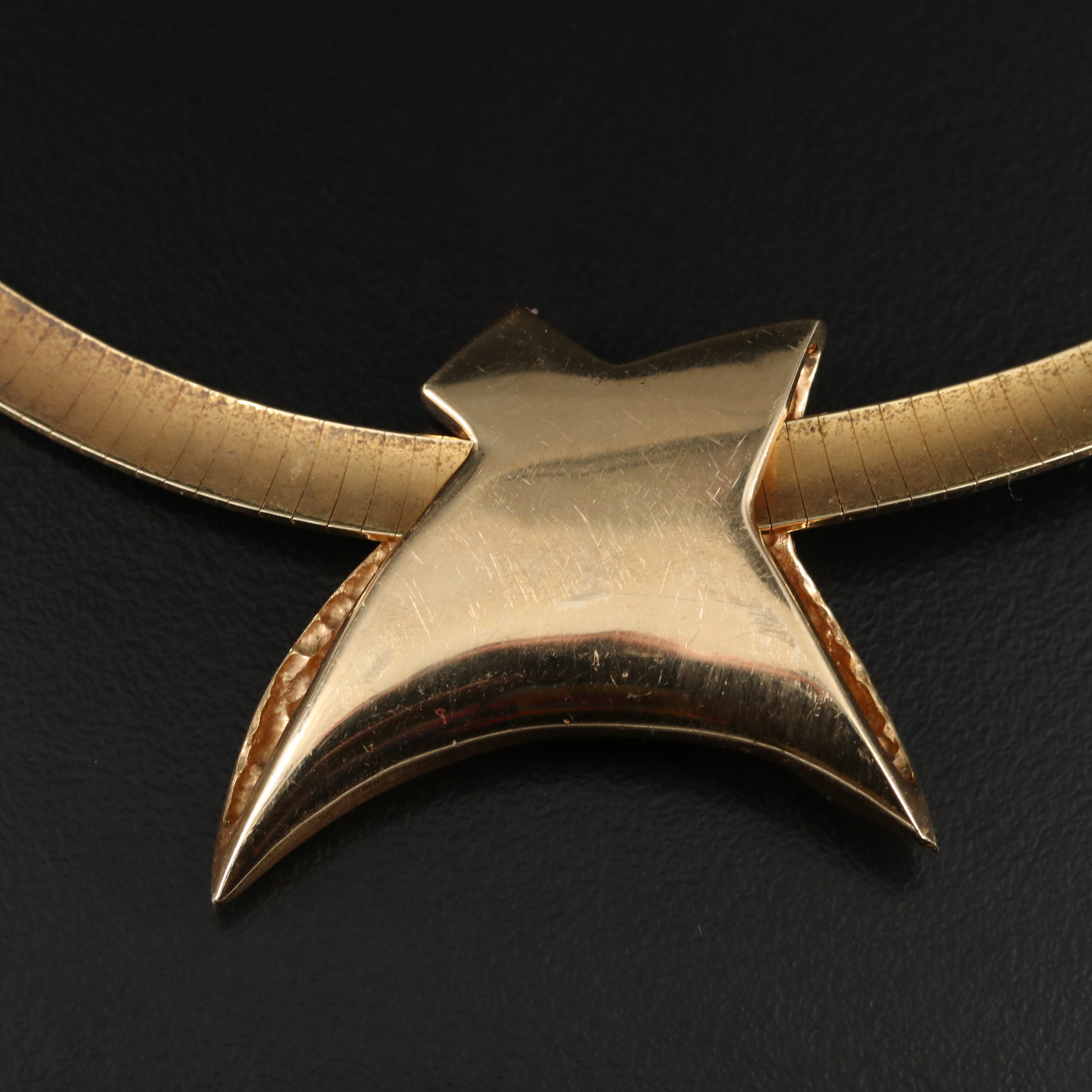 14K 2.26 CTW Diamod Slide Pendant on Italian Omega Necklace