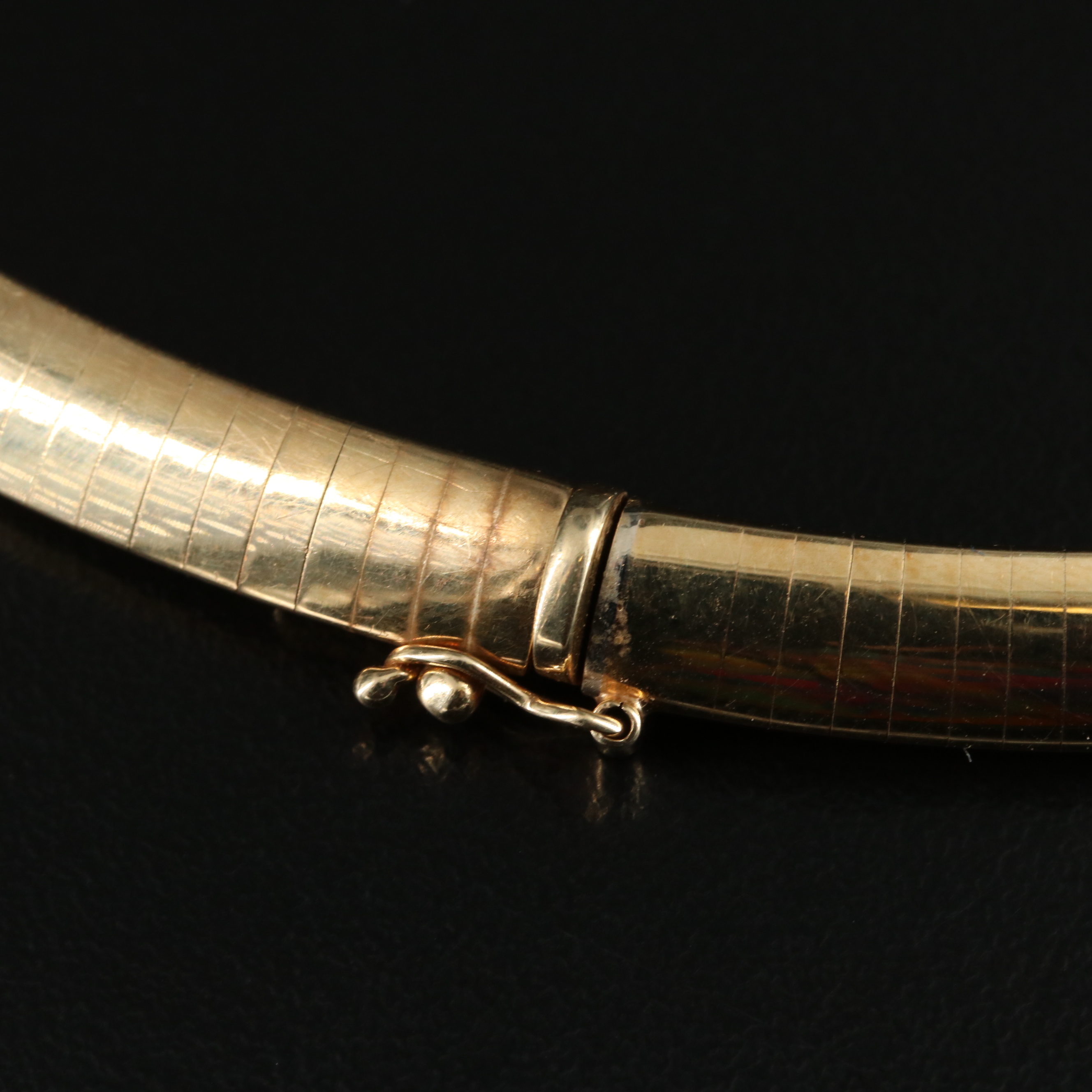 14K 2.26 CTW Diamod Slide Pendant on Italian Omega Necklace