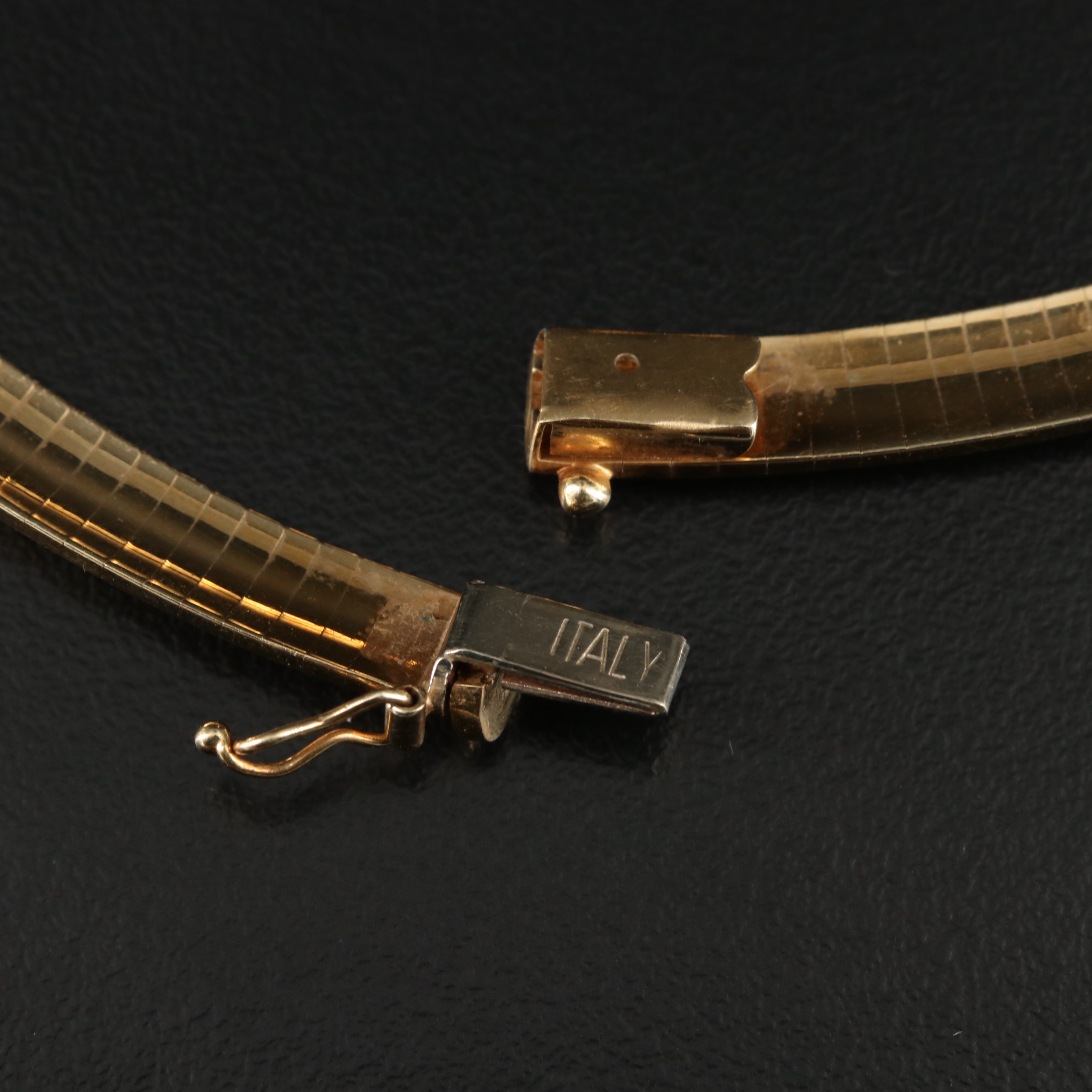 14K 2.26 CTW Diamod Slide Pendant on Italian Omega Necklace