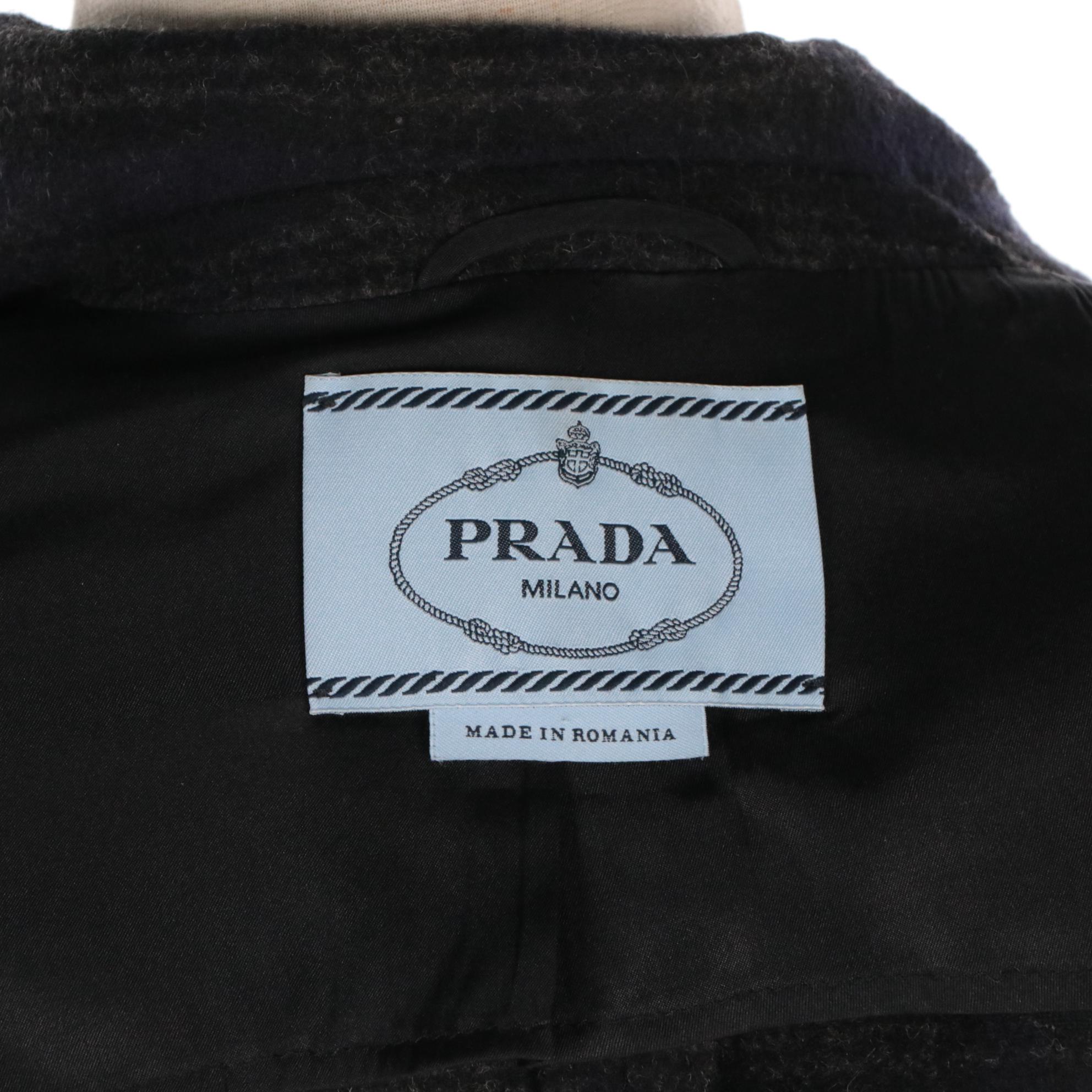 Prada Plaid Wool Blend Jacket