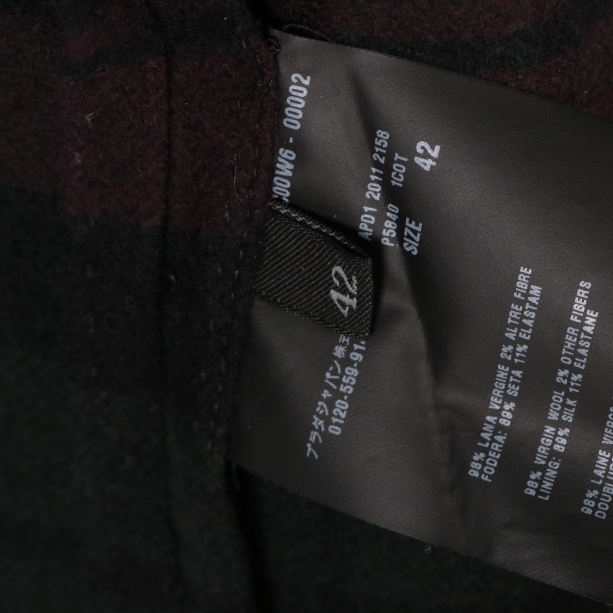 Prada Plaid Wool Blend Jacket