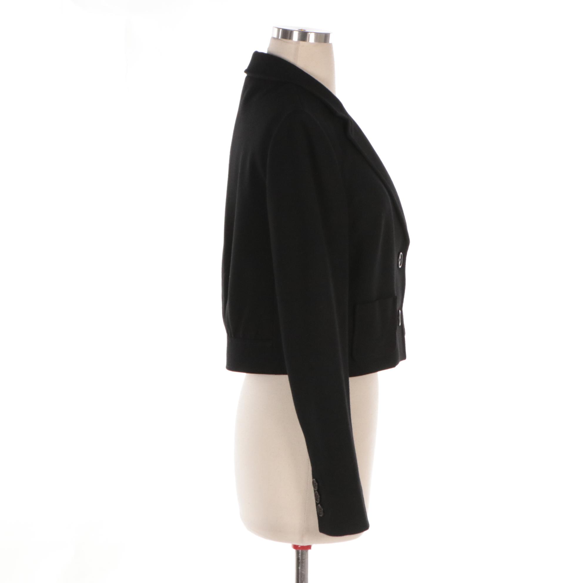 Prada Ponte Knit Cropped Jacket