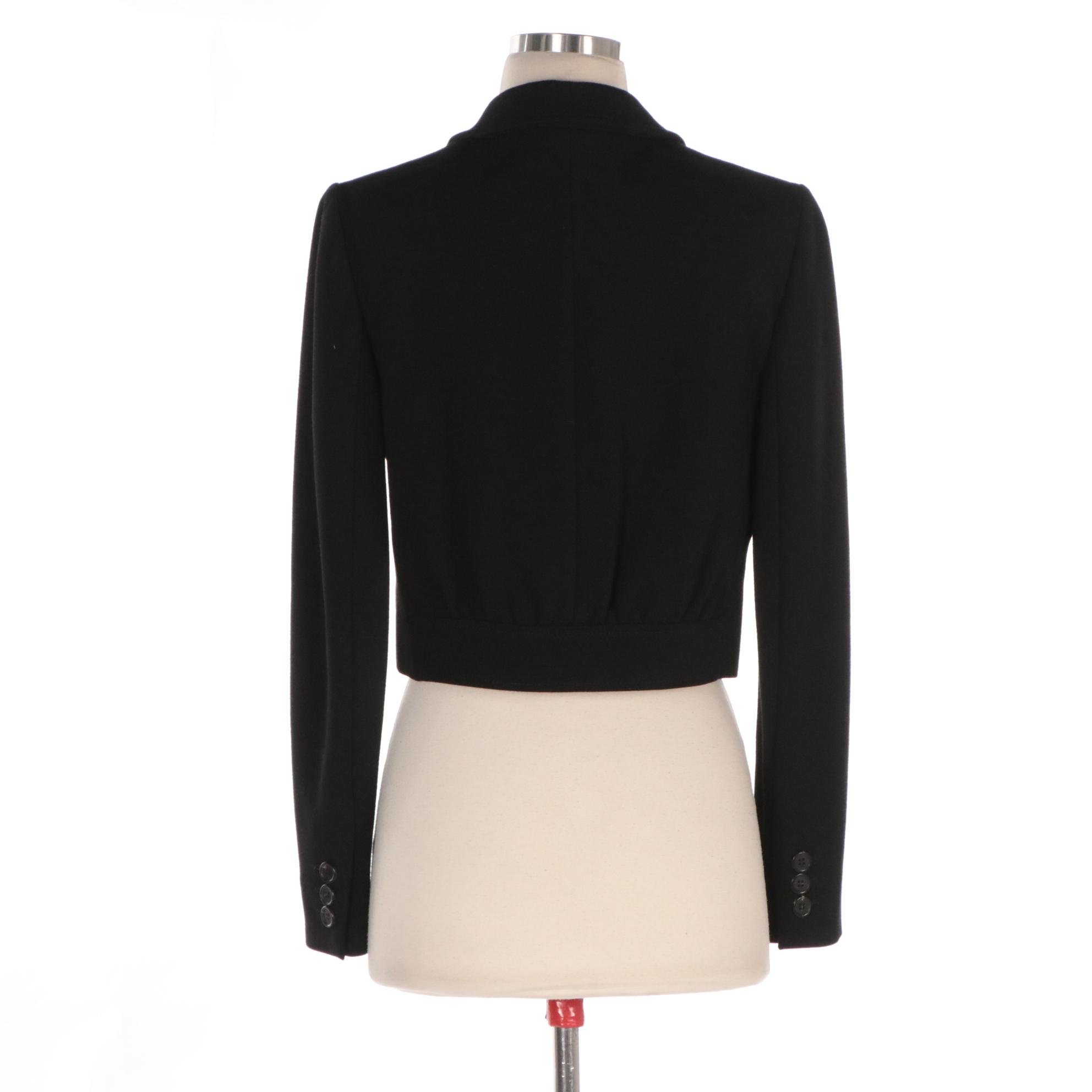 Prada Ponte Knit Cropped Jacket