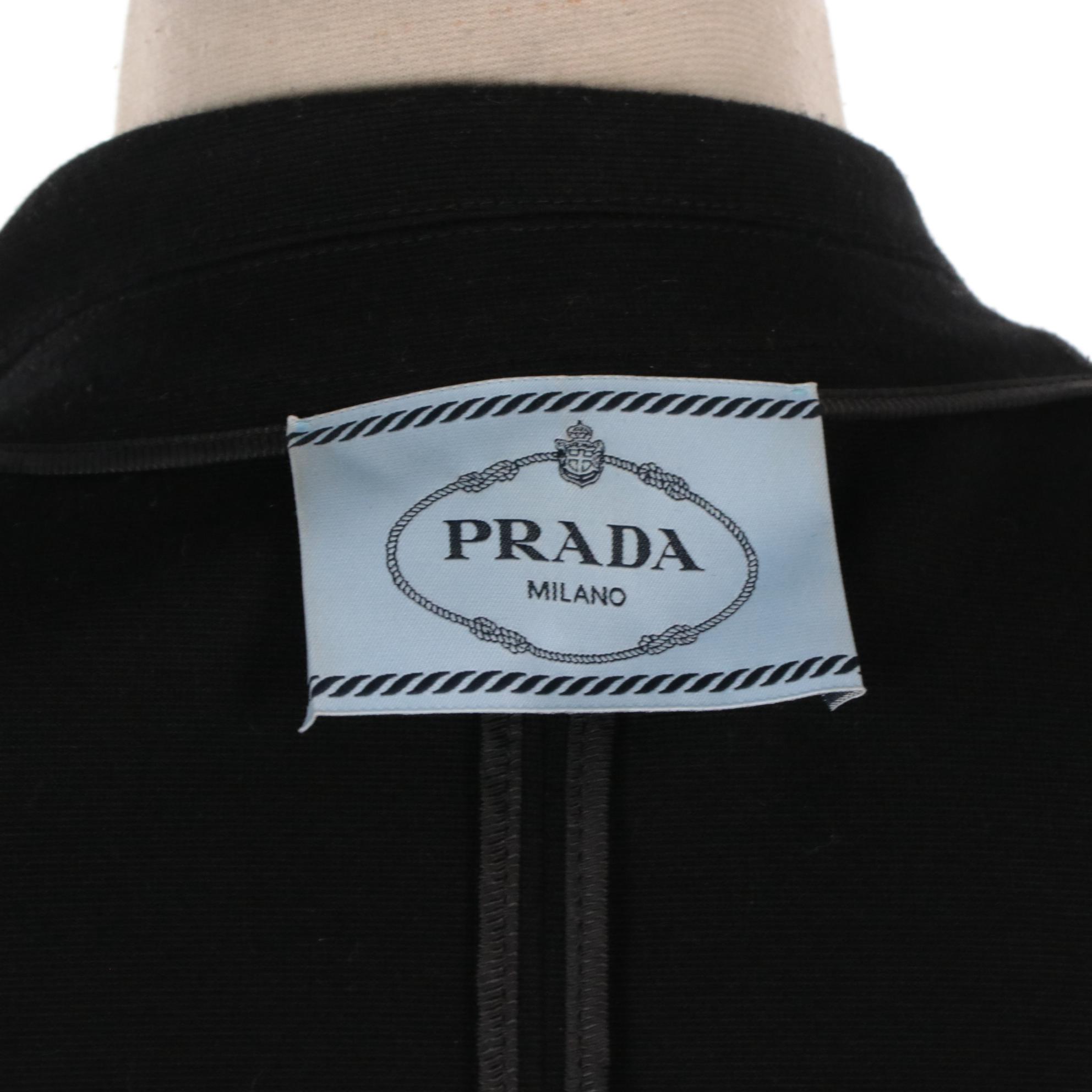 Prada Ponte Knit Cropped Jacket