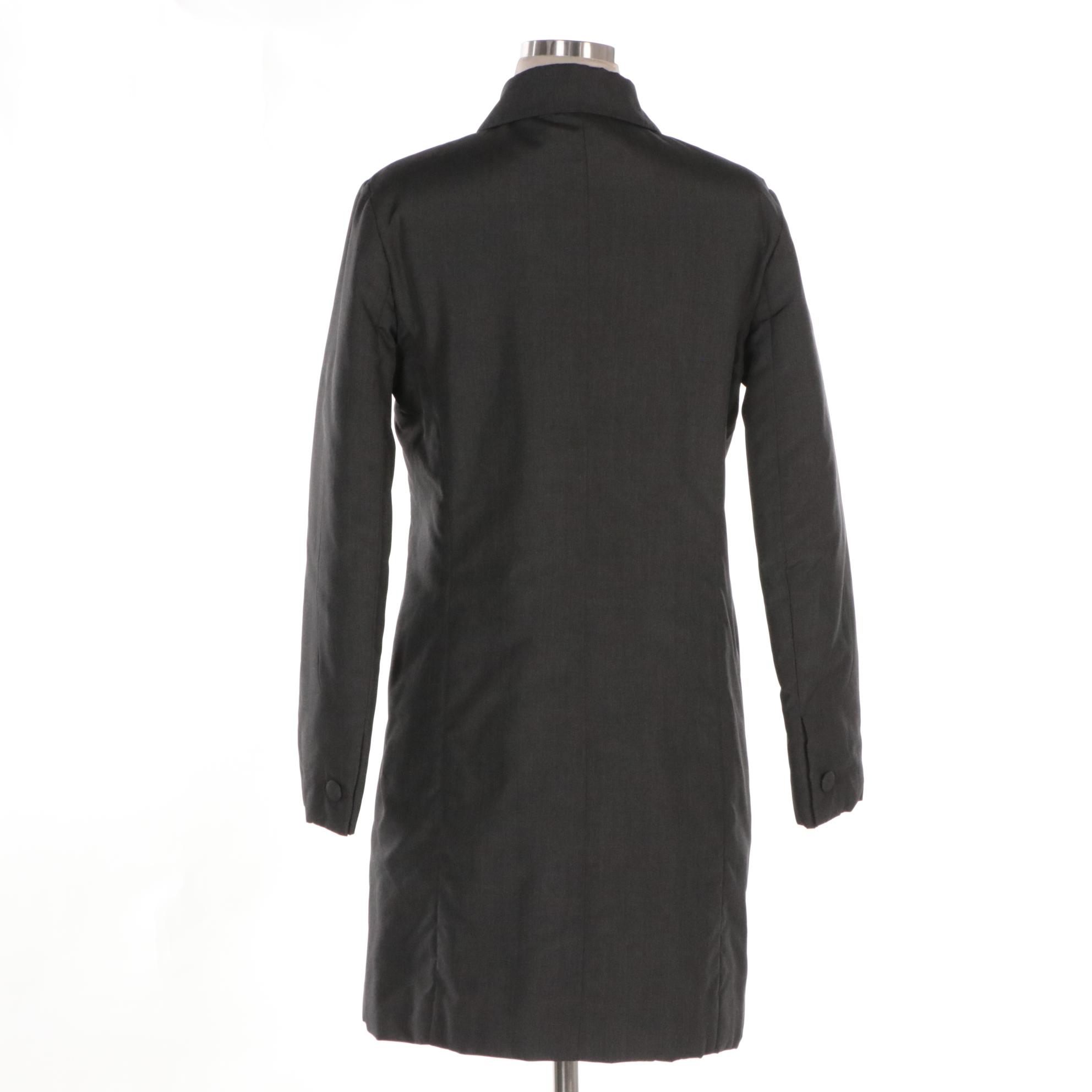 Prada Silk Double-Breasted Insulated Coat