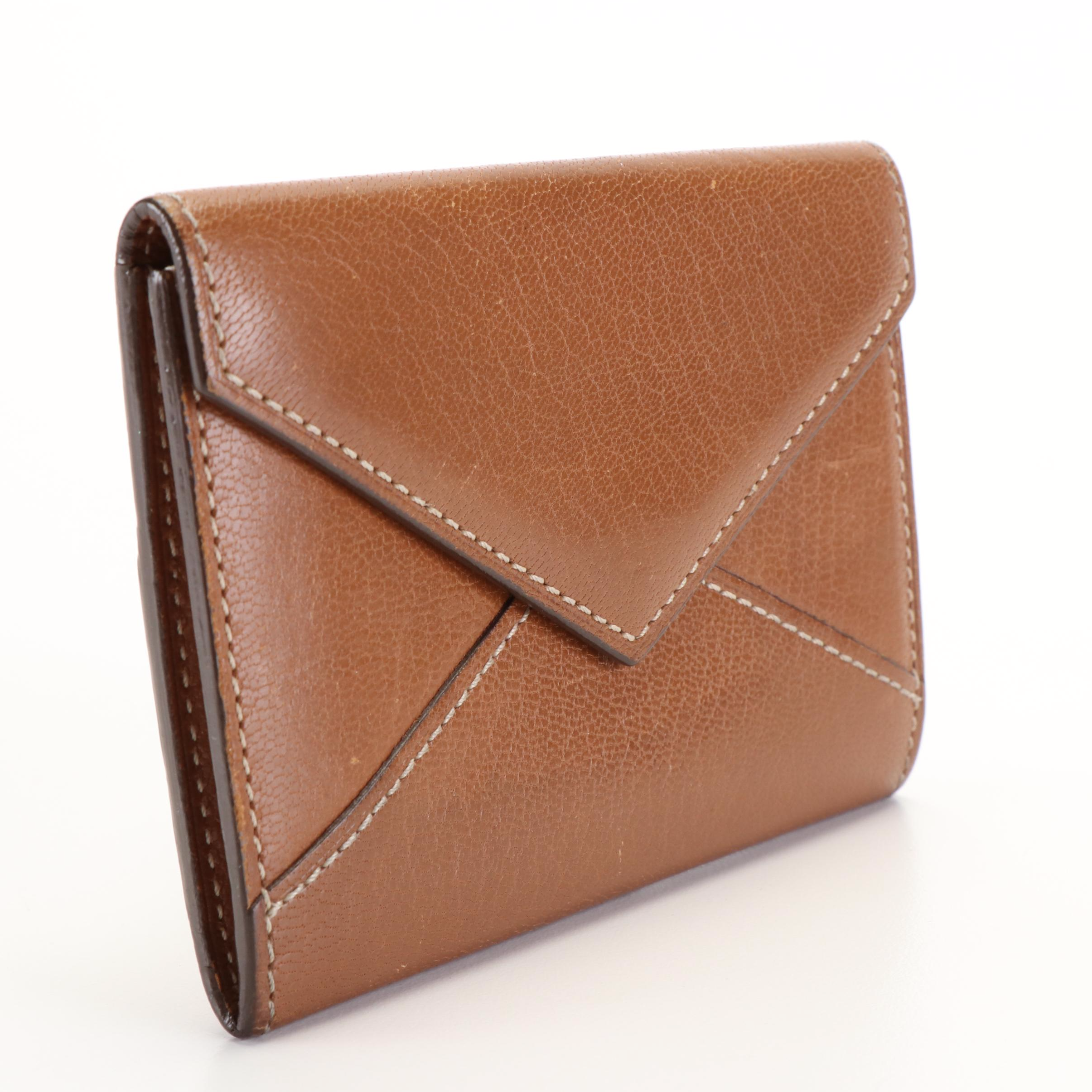 Cartier Credit Card Holder in Brown Goat Skin Leather