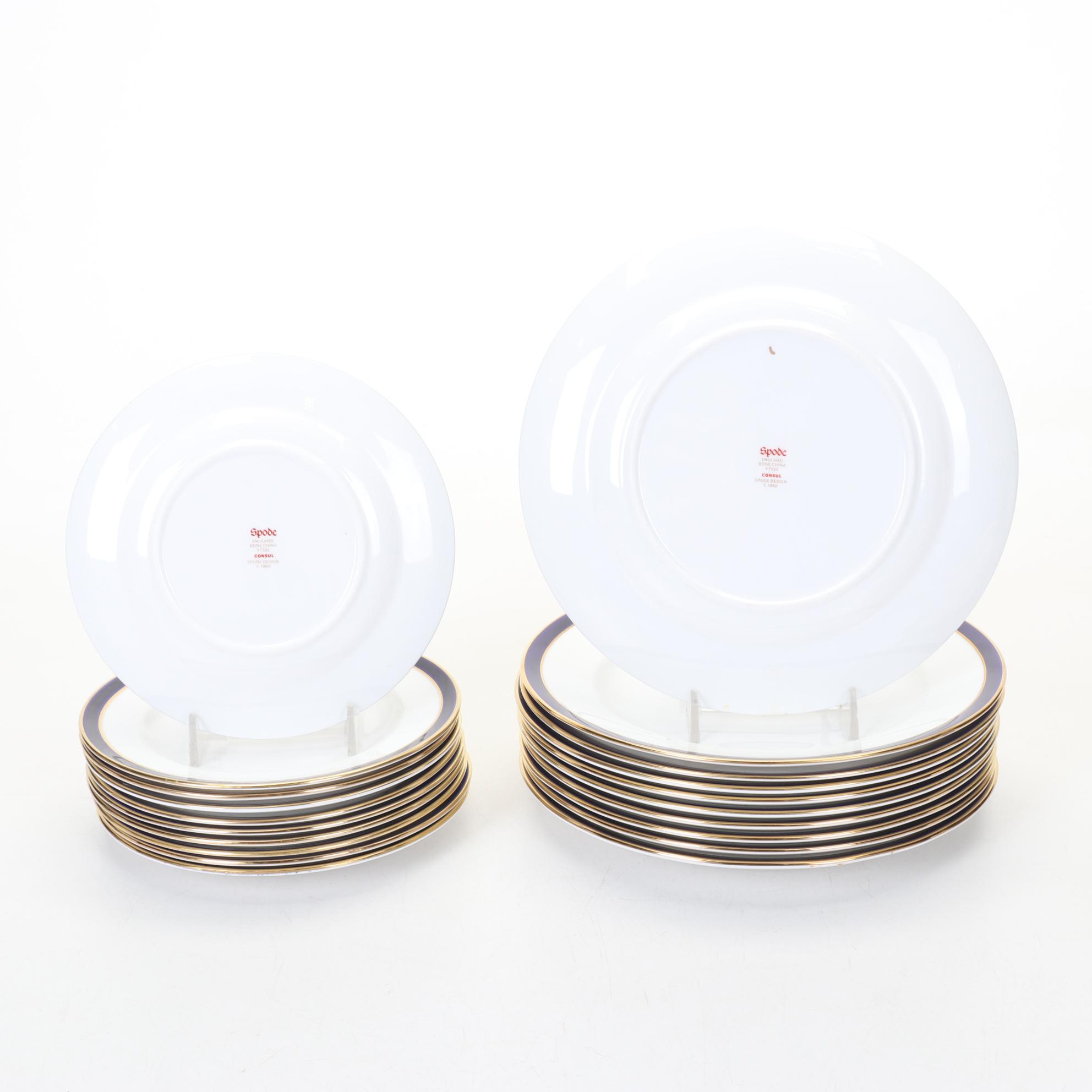 Spode "Consul Cobalt" Bone China Dinner Service for Ten