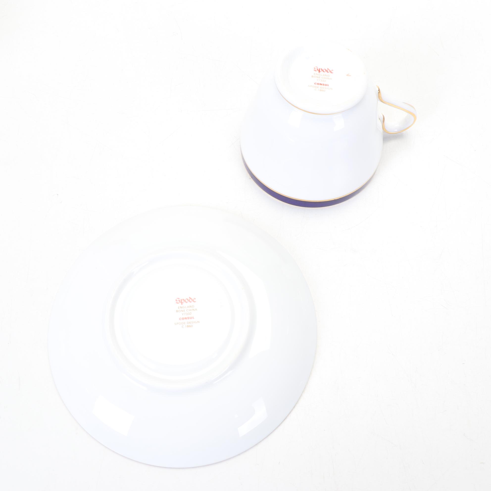 Spode "Consul Cobalt" Bone China Dinner Service for Ten