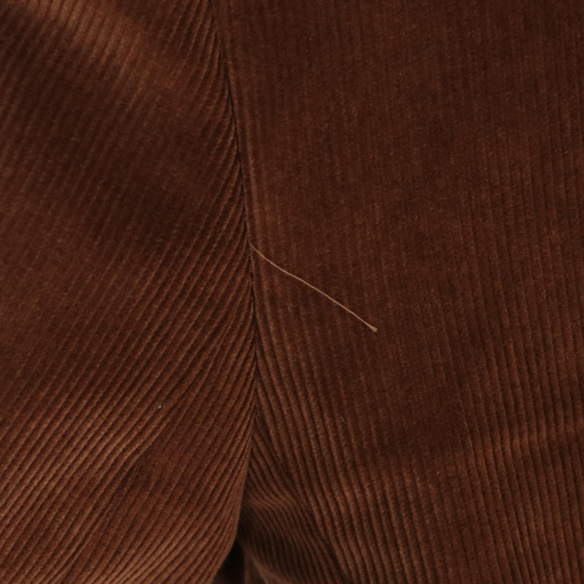Prada Caramel Brown Corduroy Jacket with Suede Collar and Elbow Patches