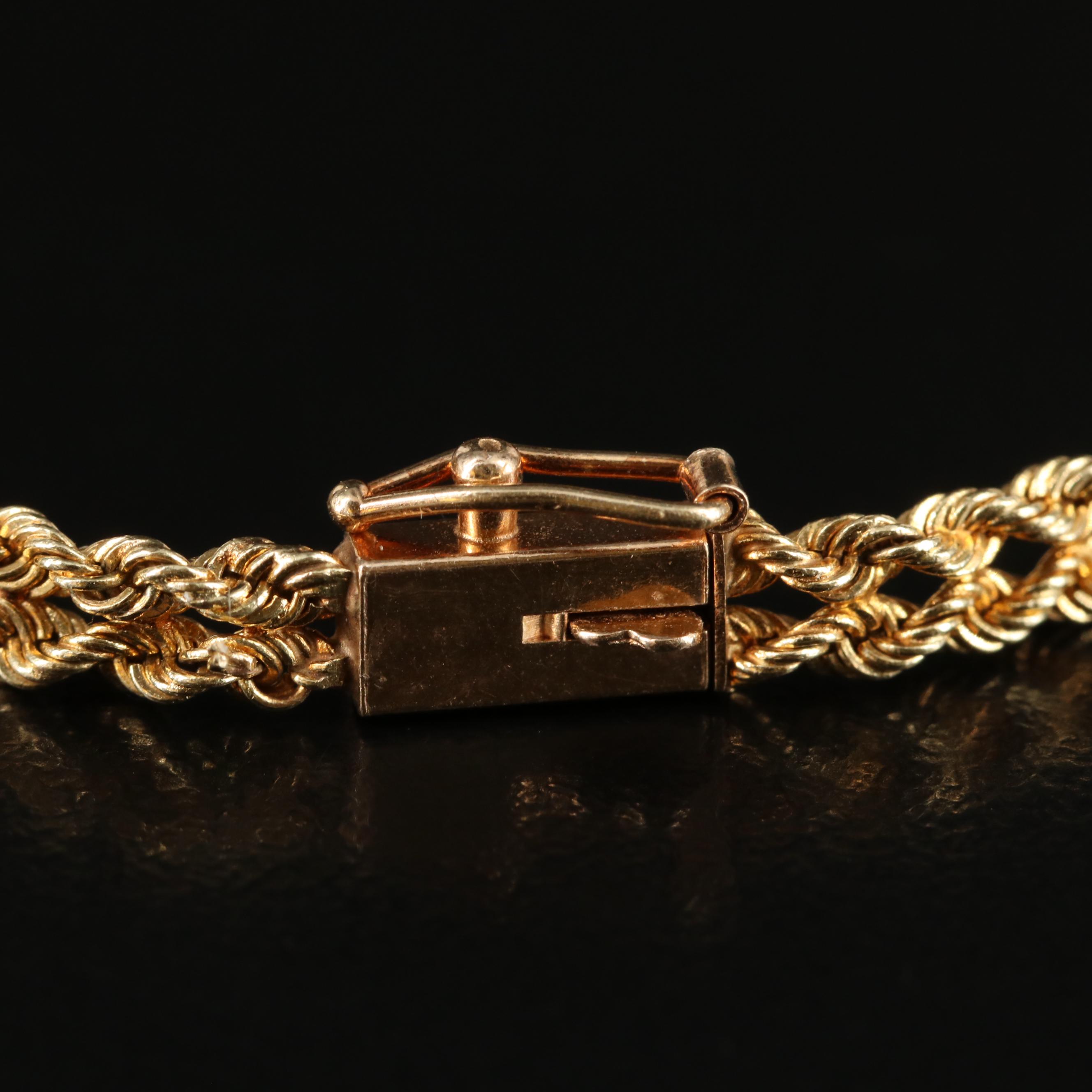 14K Double Rope Chain Bracelet