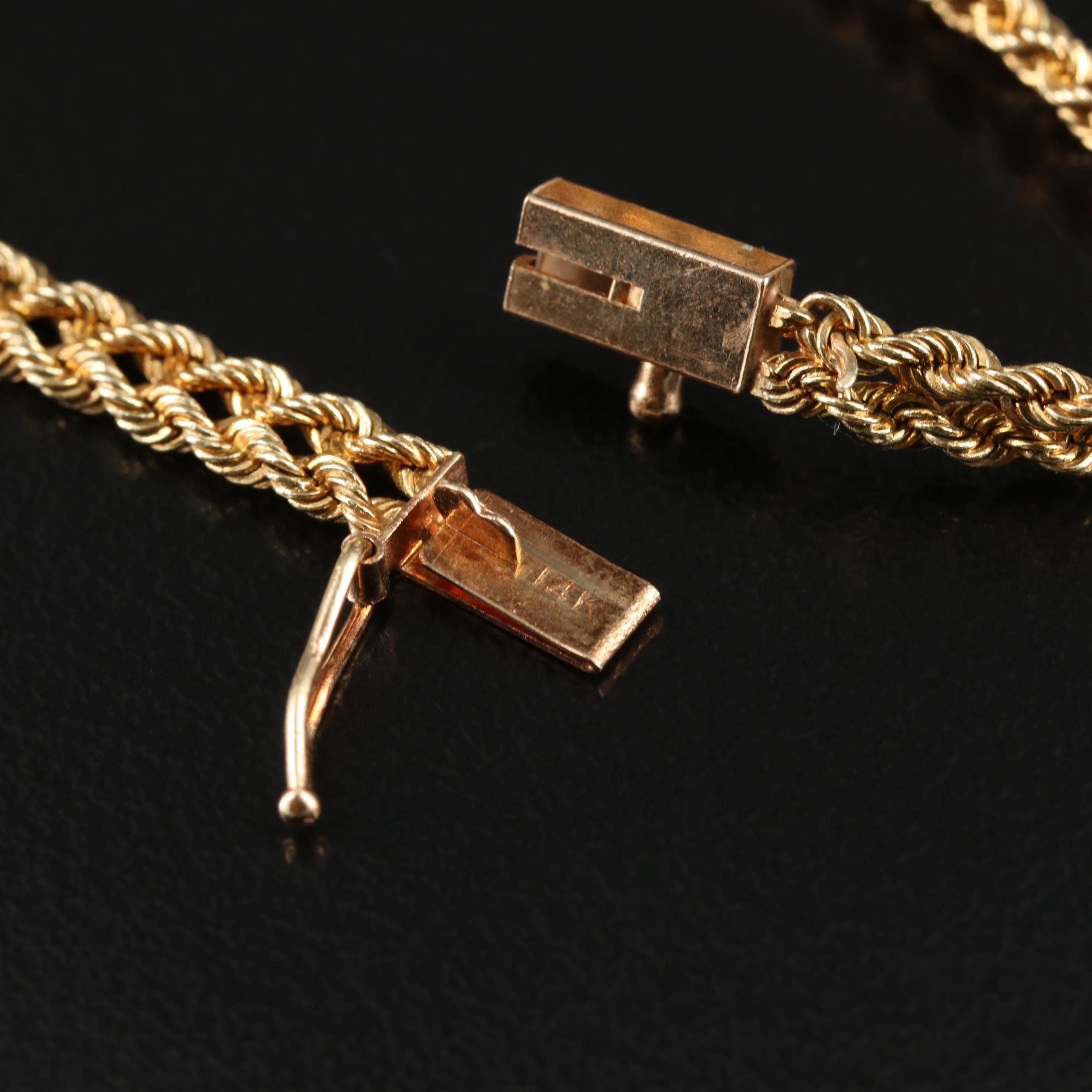 14K Double Rope Chain Bracelet