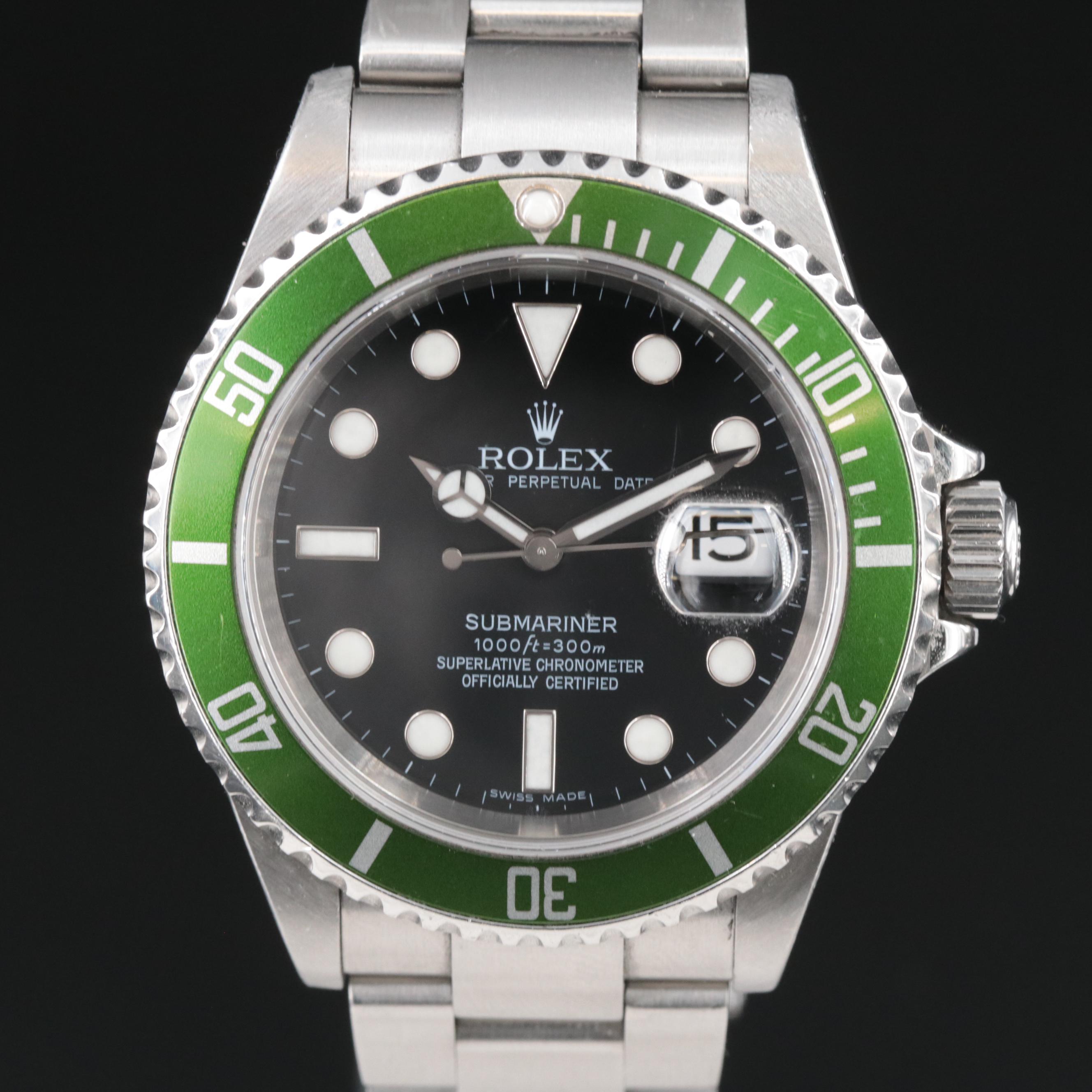 2006 Rolex Submariner "Kermit" Replacement Bezel Insert Watch