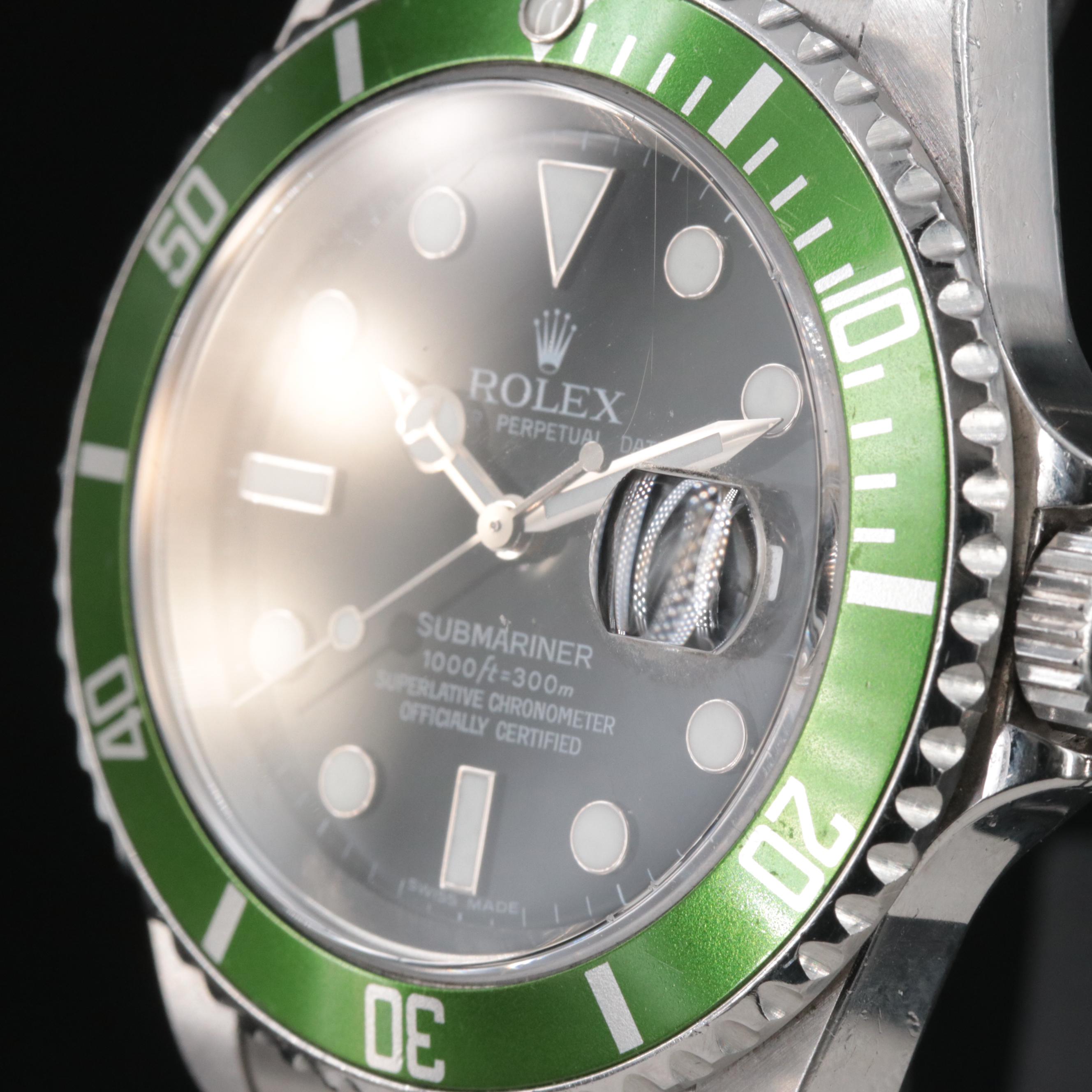 2006 Rolex Submariner "Kermit" Replacement Bezel Insert Watch
