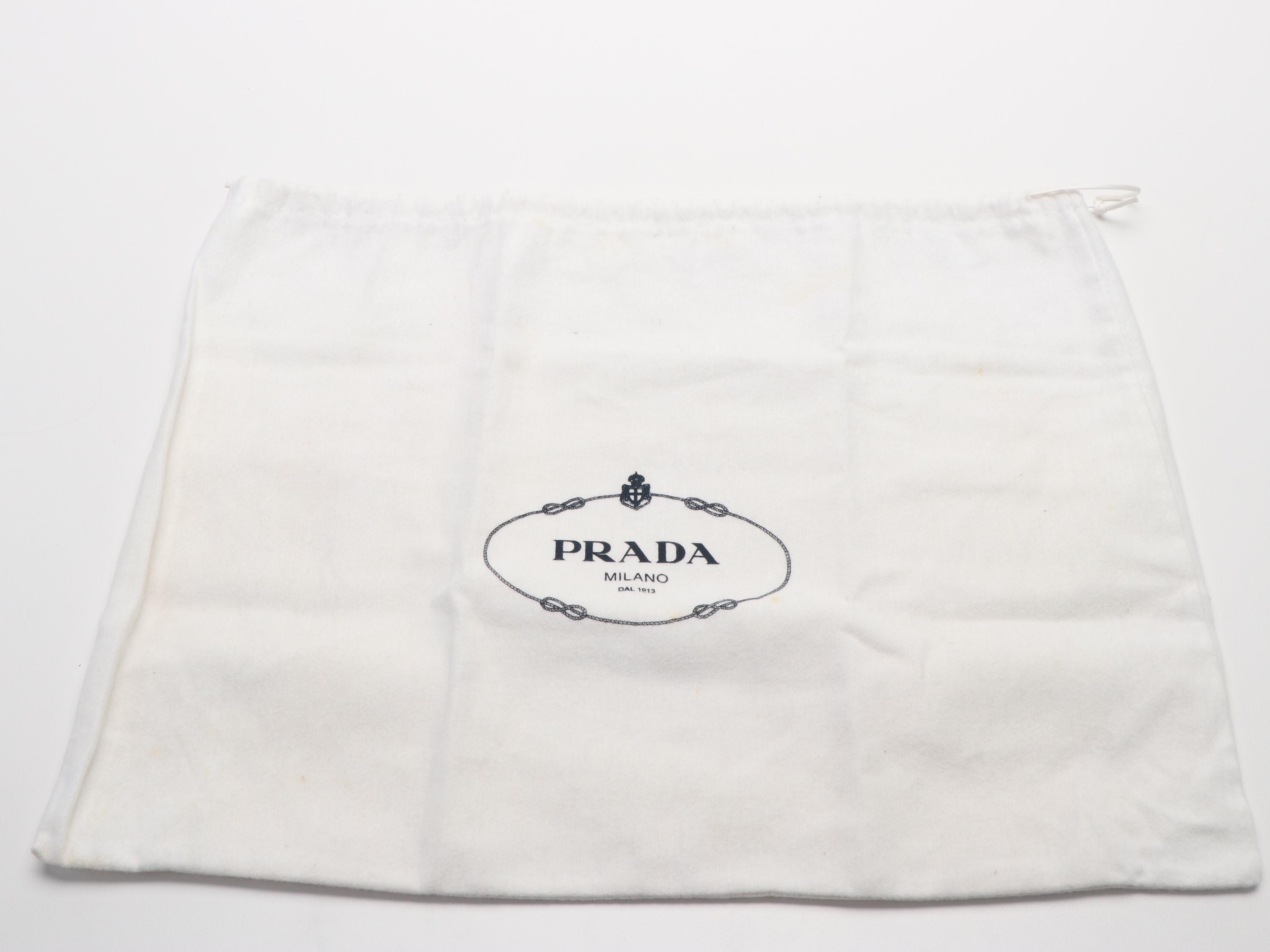 Prada Triangle Logo Black Nappa Leather Shoulder  Bag