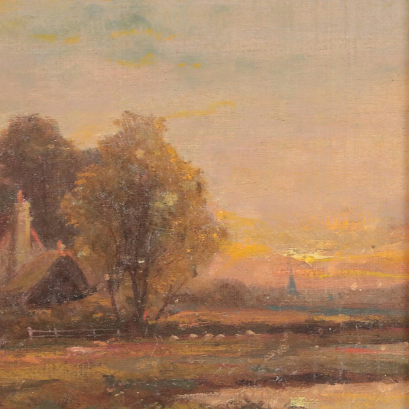 Robert R. Fenson Pastoral Landscape Oil Painting, 1905 | EBTH