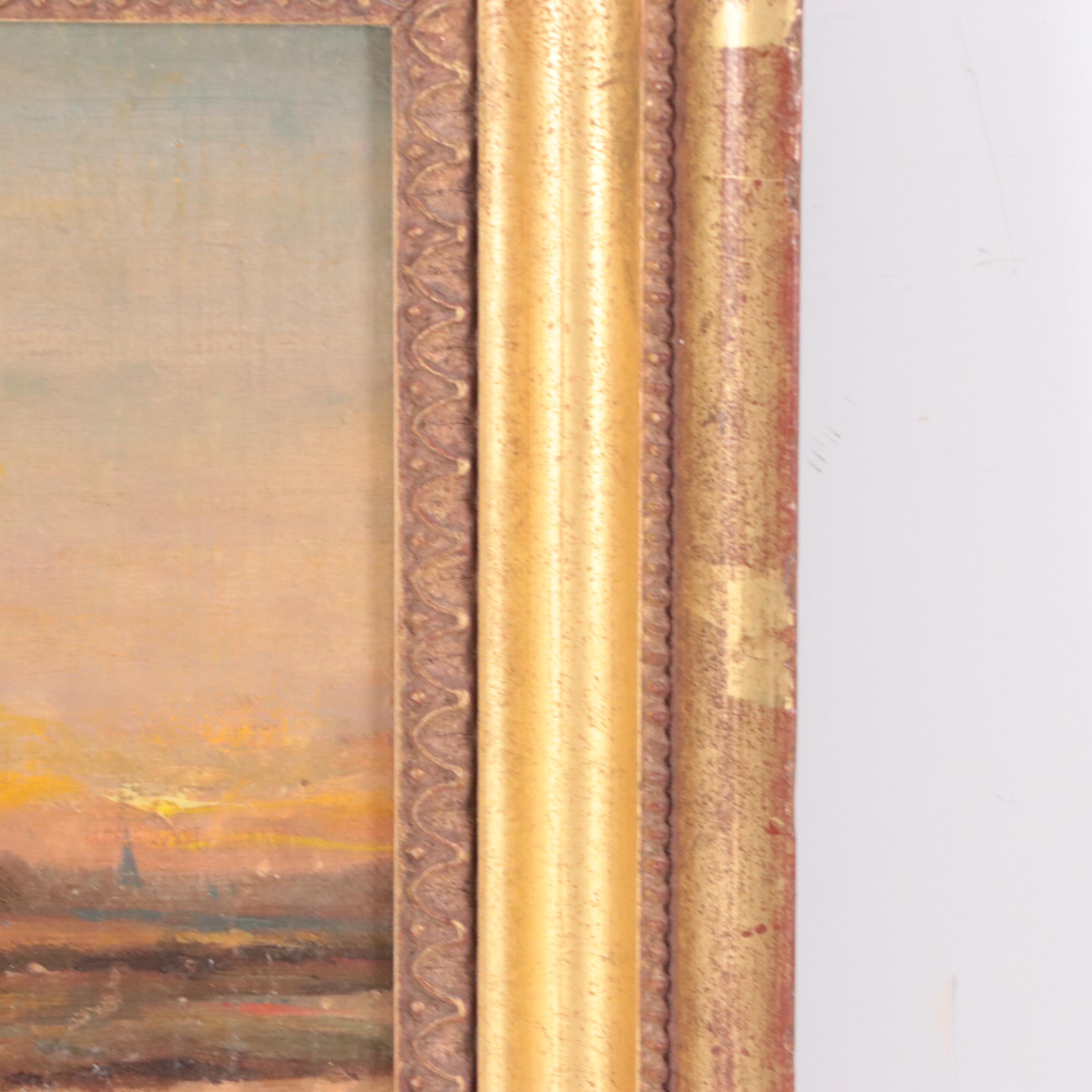 Robert R. Fenson Pastoral Landscape Oil Painting, 1905