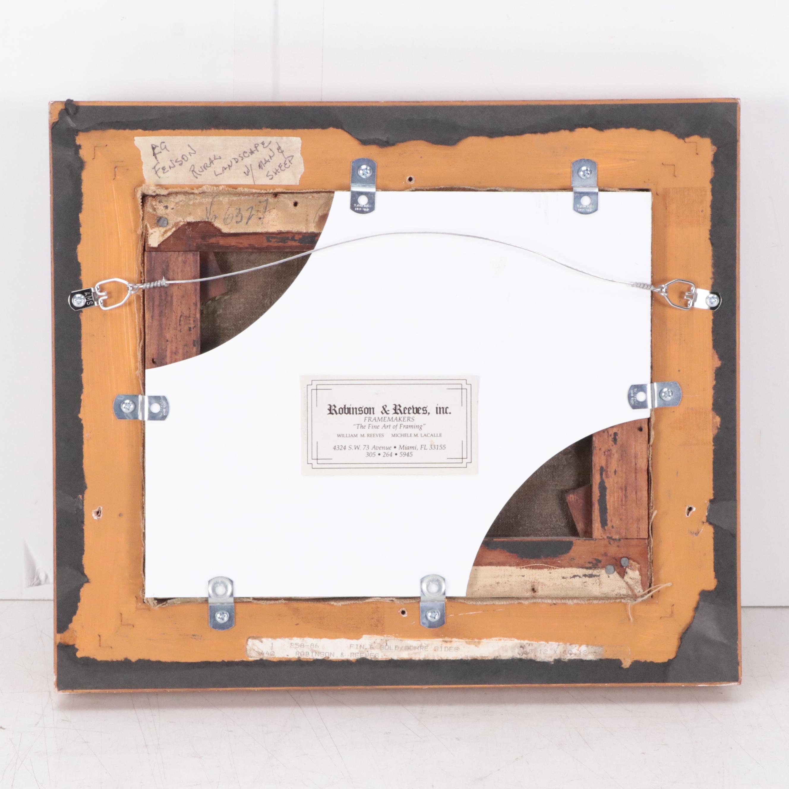 Robert R. Fenson Pastoral Landscape Oil Painting, 1905