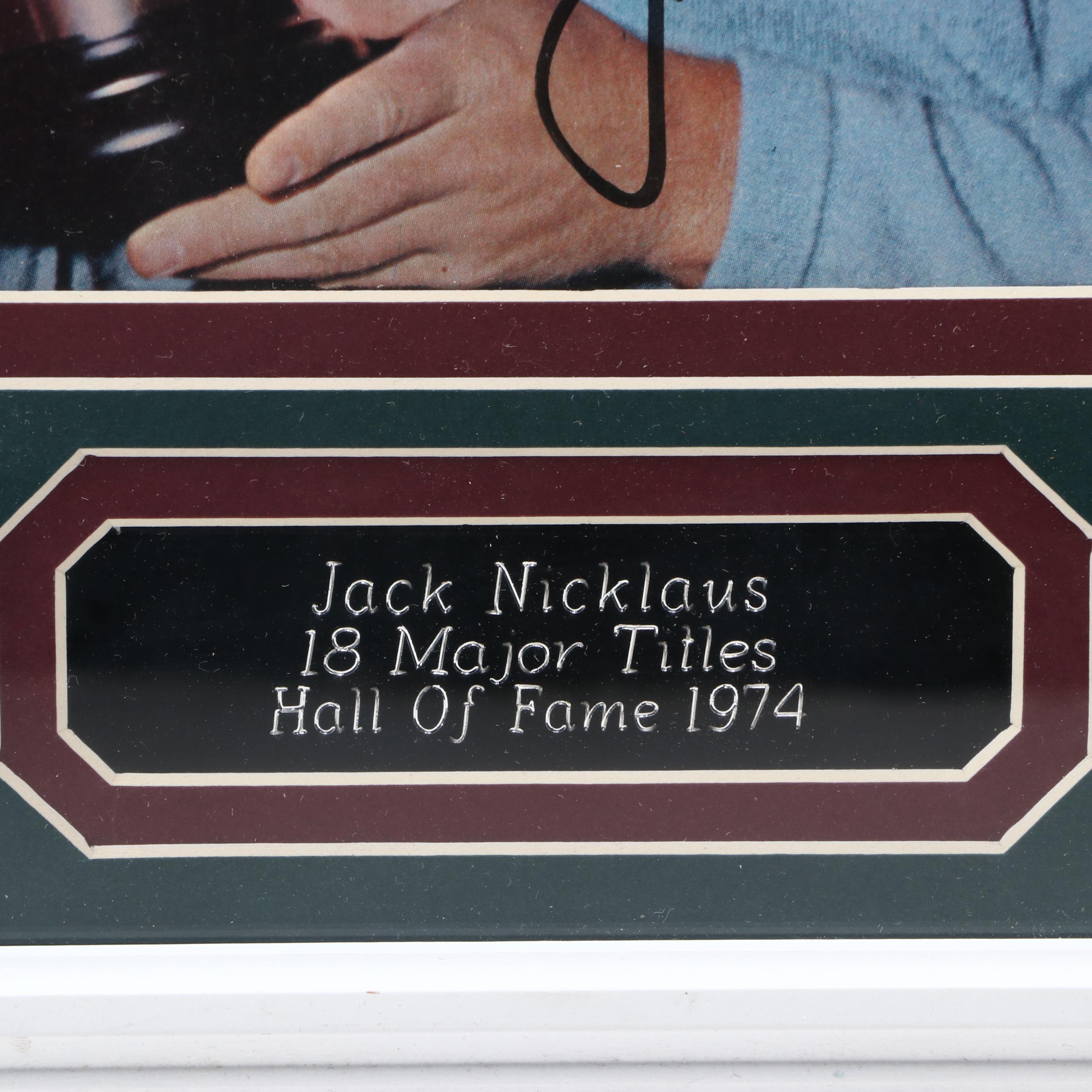 Jack Nicklaus Signed Print In Matted and Framed Display