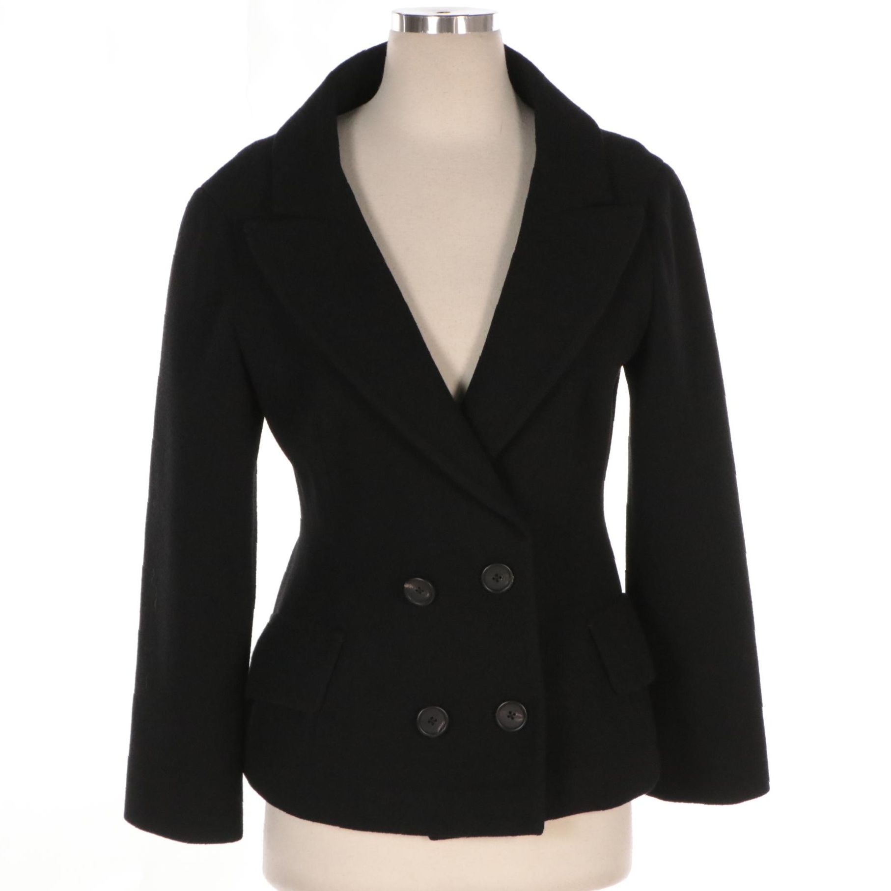 Prada Double-Breasted Wool Blend Jacket