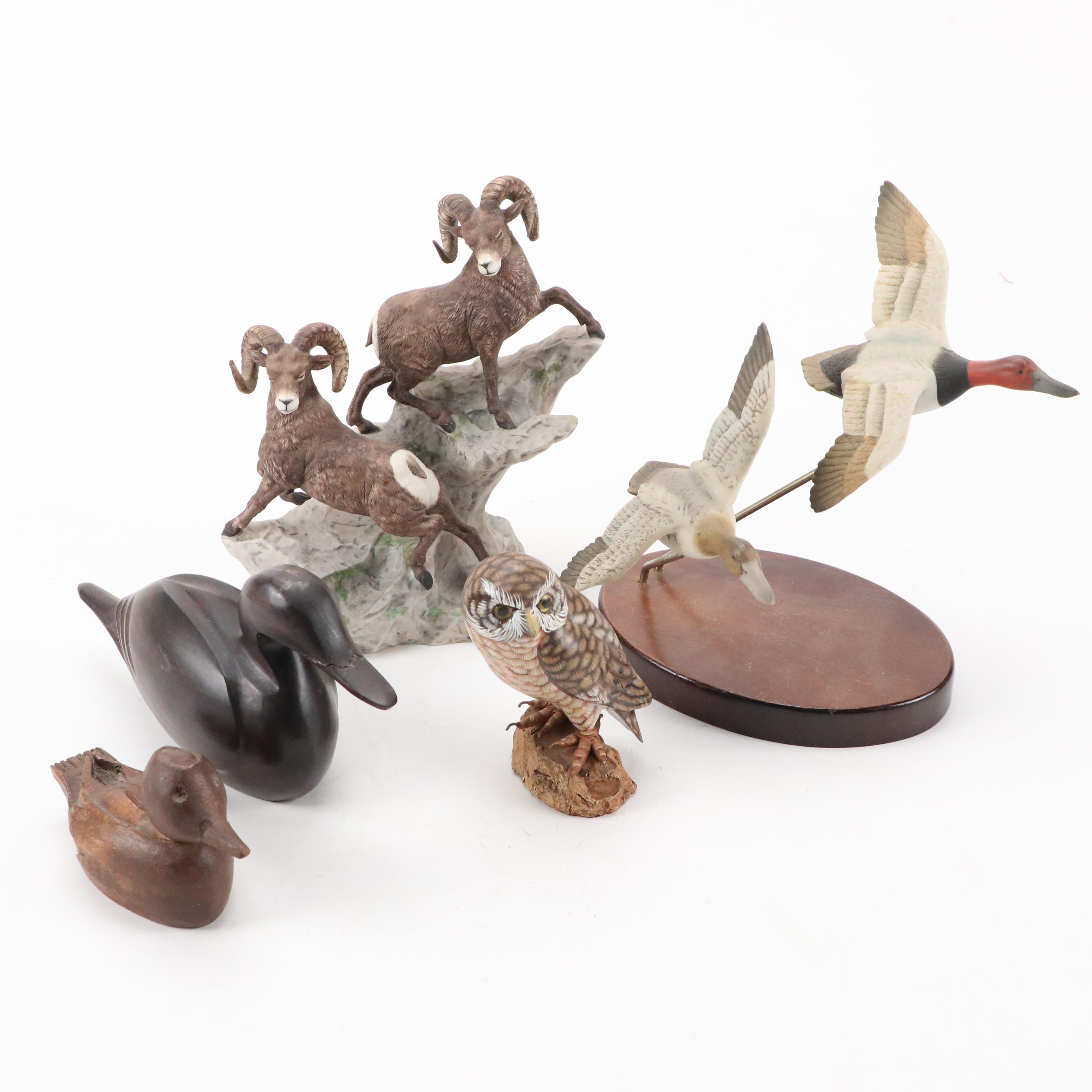 Lenox Porcelain "Bighorn Sheep" with Collection of Animal Figurines