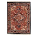 8'11 x 12'10 Hand-Knotted Indo-Persian Heriz Room-Sized Rug