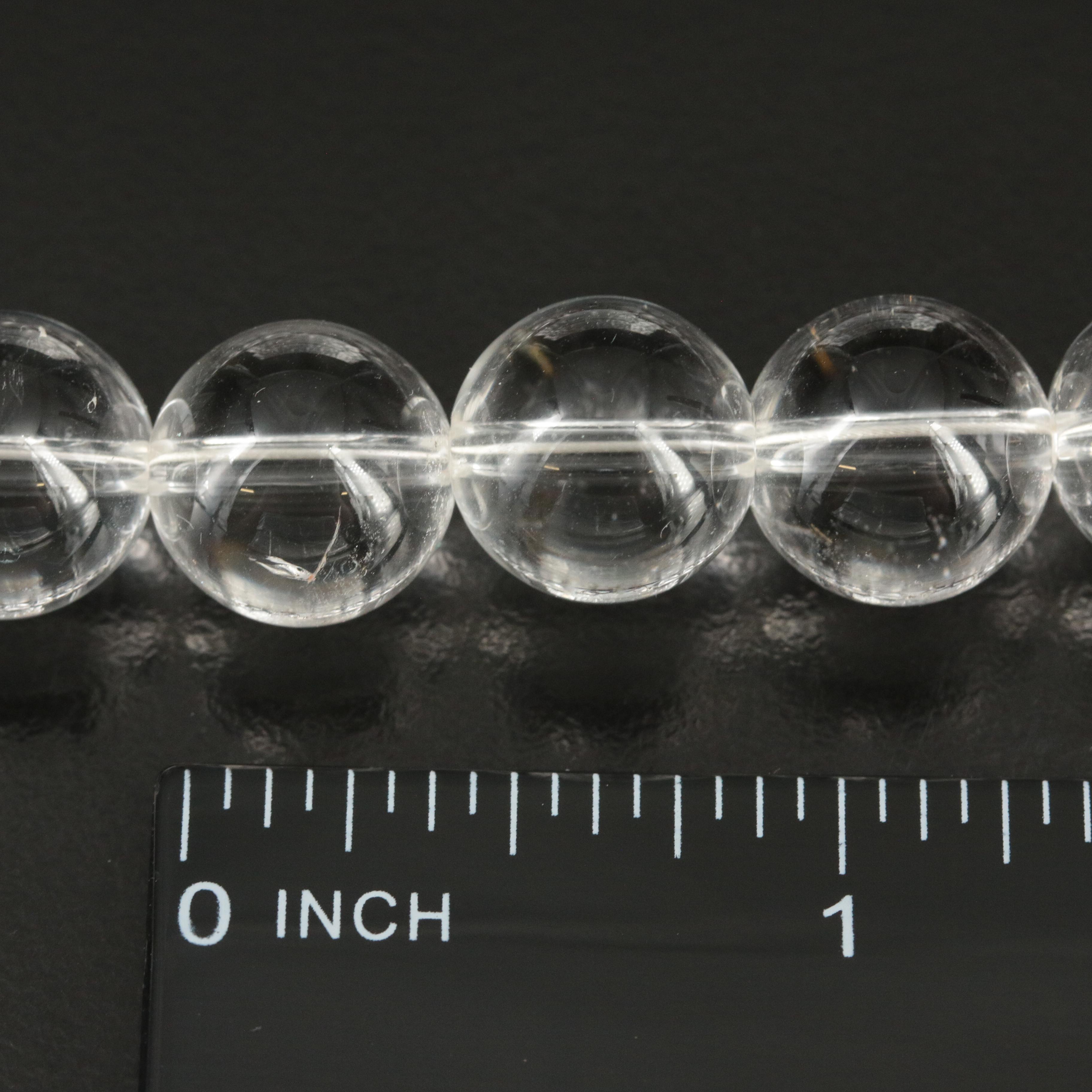 Rock Crystal Quartz Necklace with Sterling Clasp