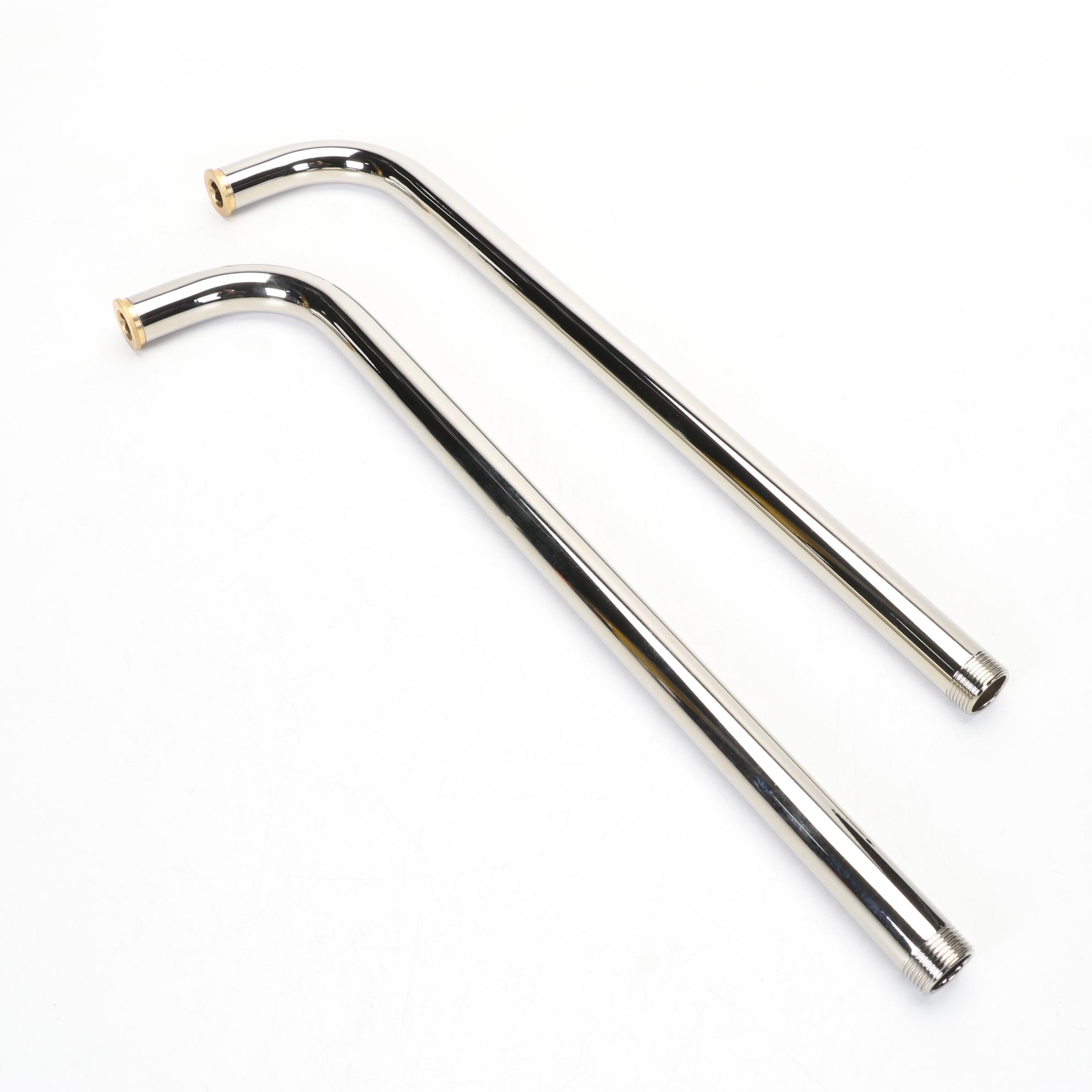 Polished Nickel Freestanding Tub Supply Lines With Shutoff Valves EBTH