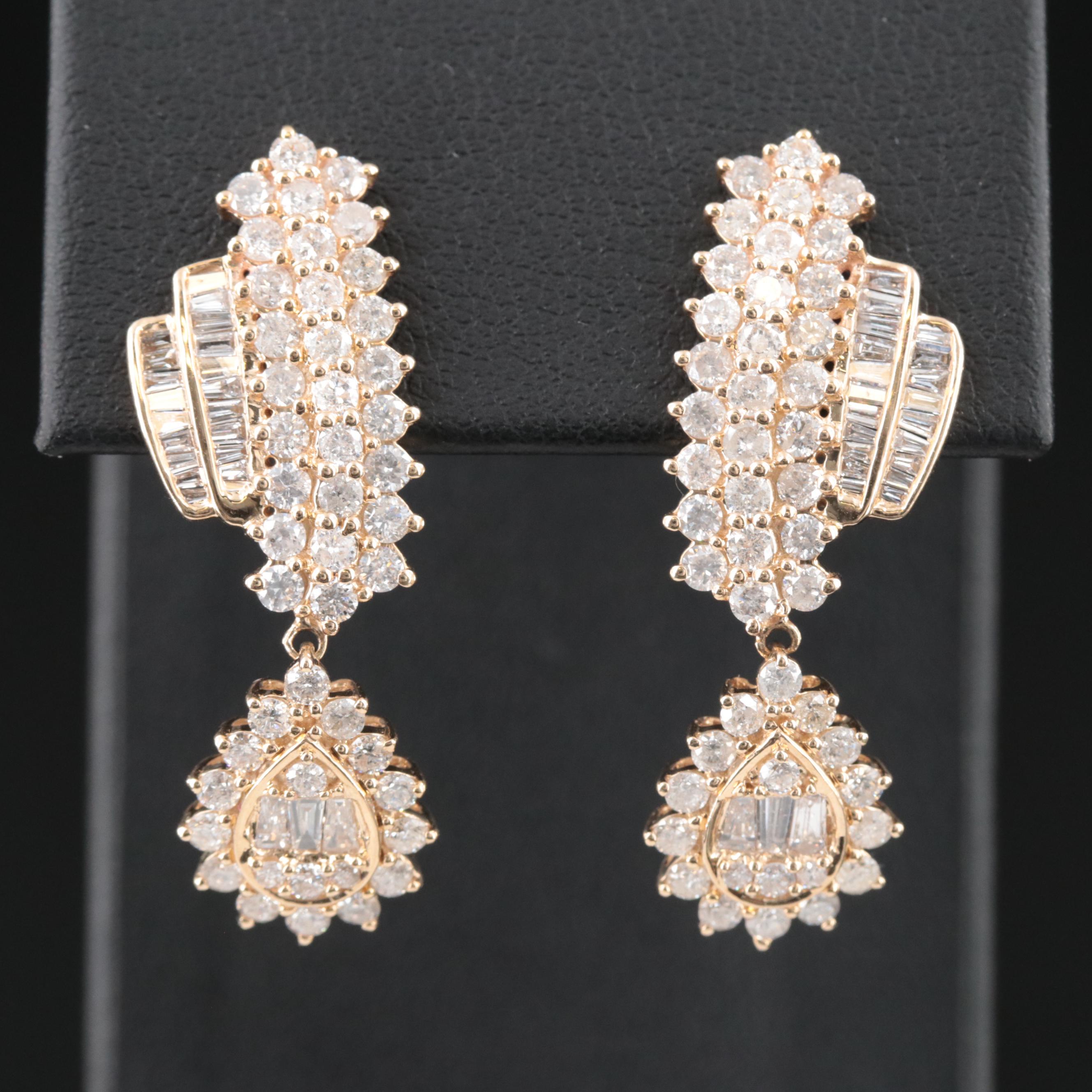 14K 2.89 CTW Diamond Earrings