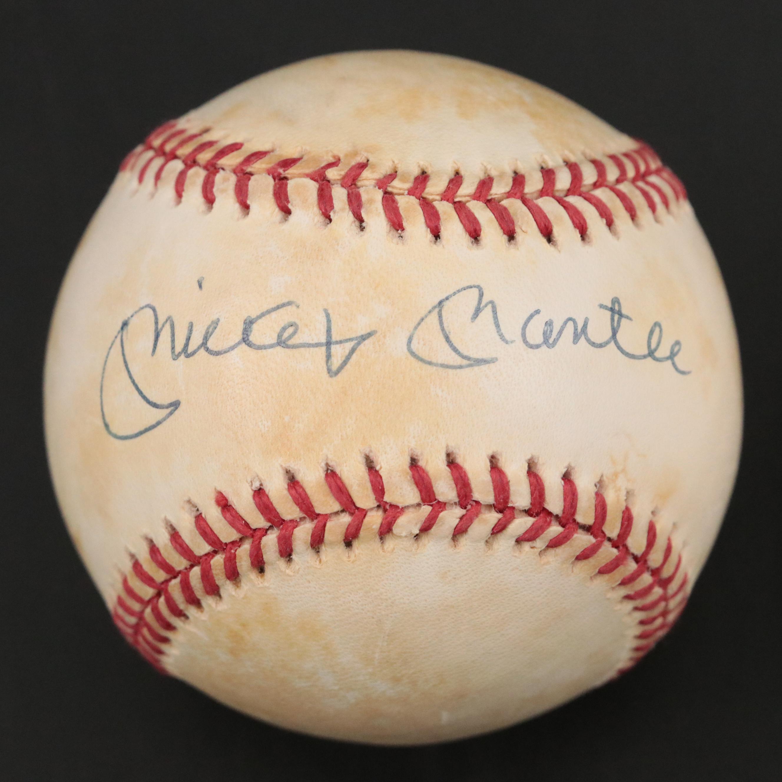 Mickey Mantle and Joe DiMaggio Signed Rawlings Official Baseballs