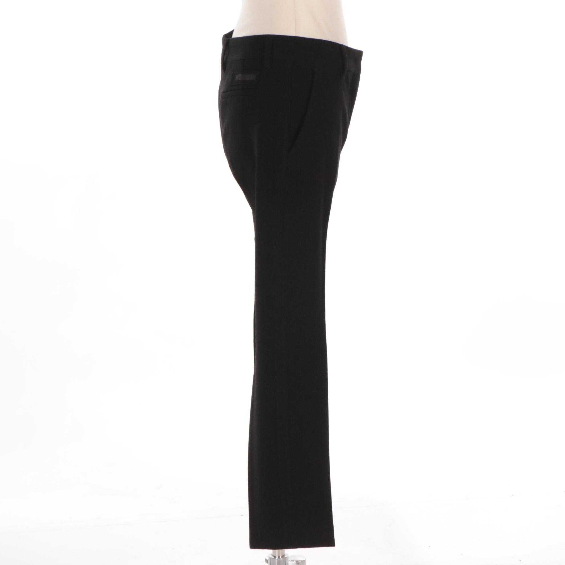 Prada Black Wool Blend Trousers