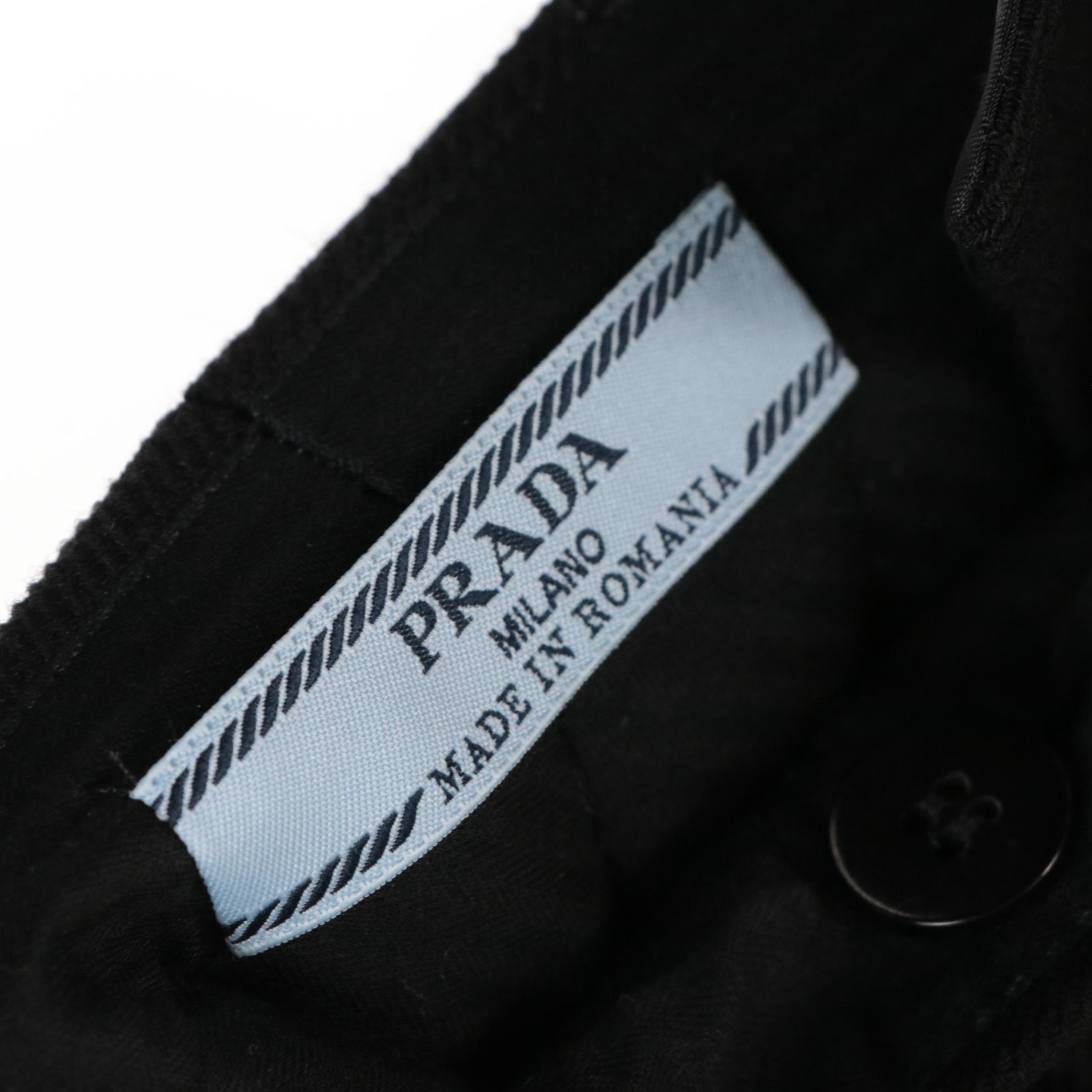 Prada Black Wool Blend Trousers