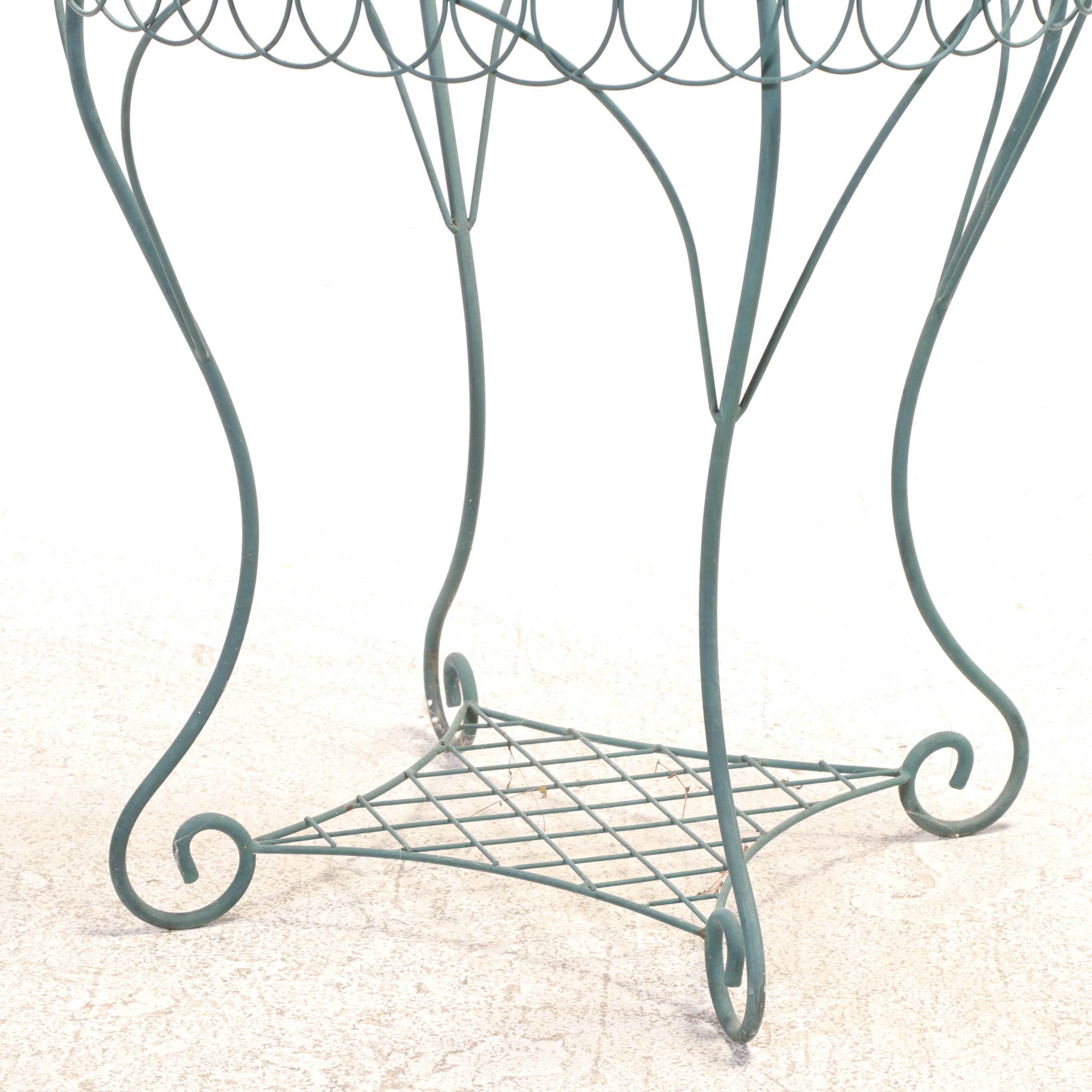 Victorian Style Painted Wirework Plant Stand