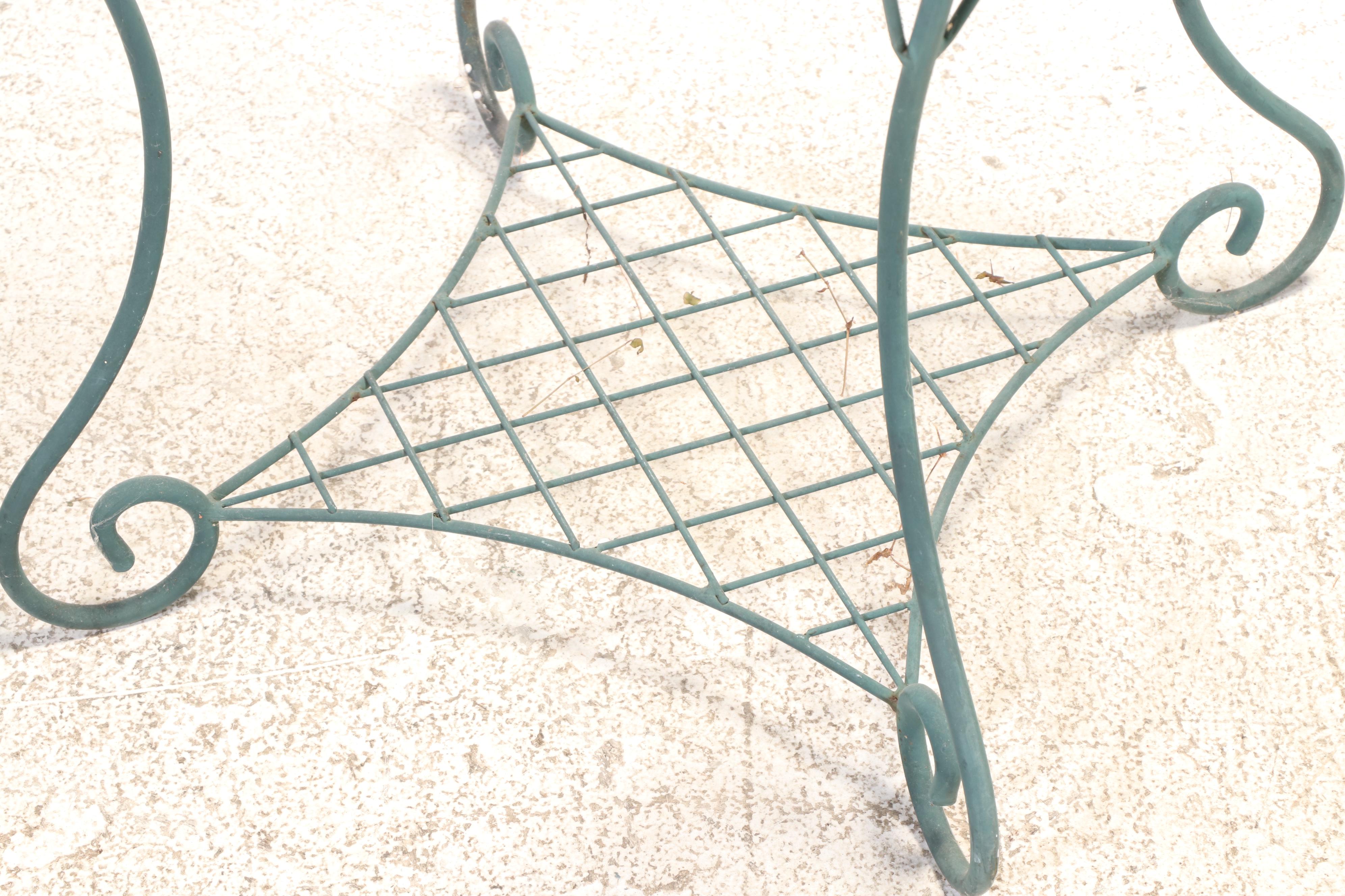 Victorian Style Painted Wirework Plant Stand