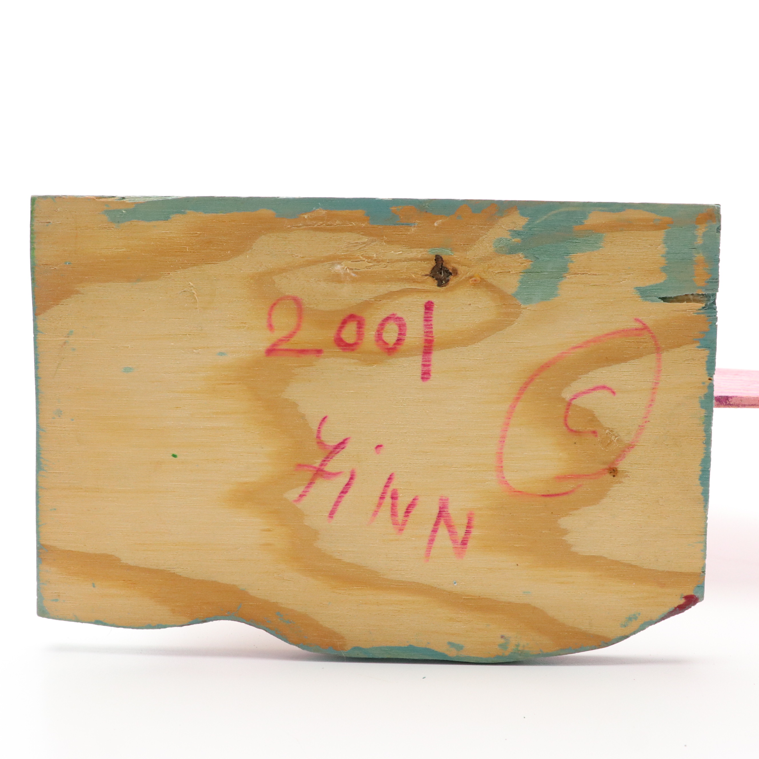 Marvin Finn Shaped Wood Folk Sculpture of Rooster, 2001