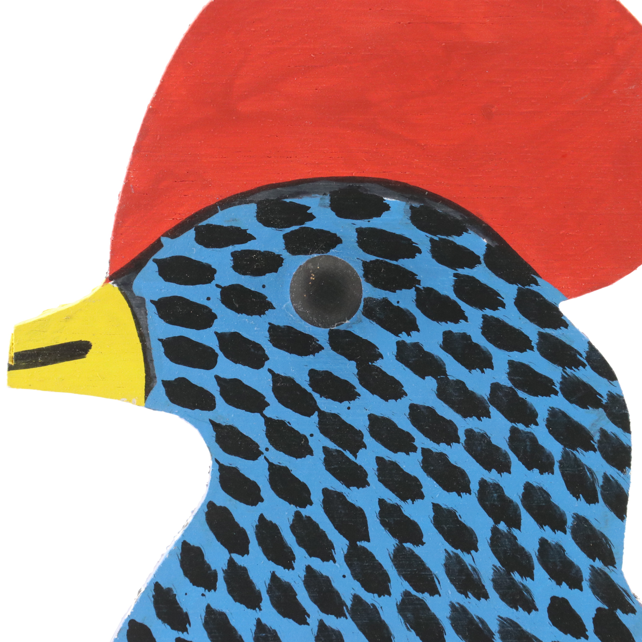 Marvin Finn Shaped Wood Folk Sculpture of Rooster, 2003