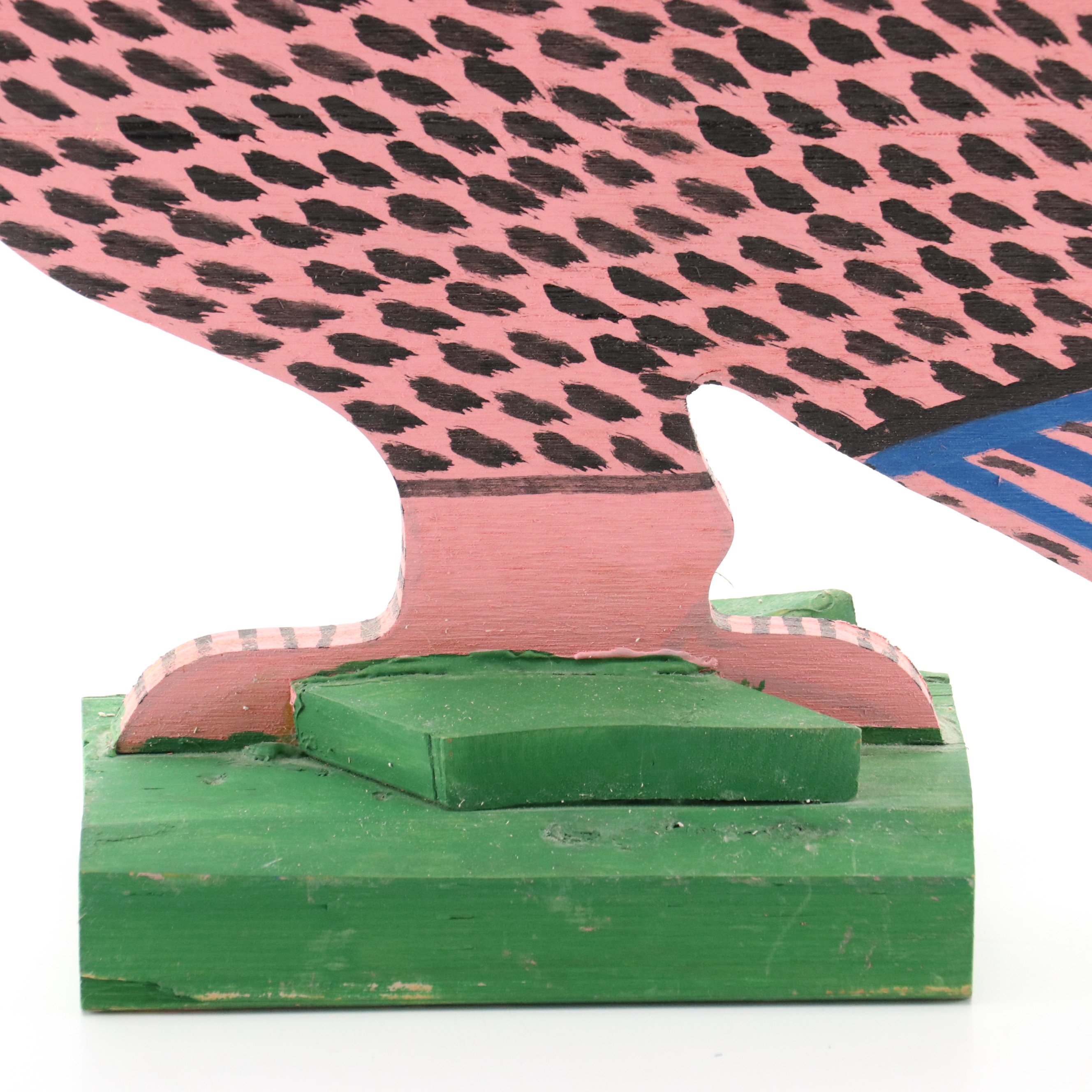 Marvin Finn Shaped Wood Folk Sculpture of Chicken, 2000