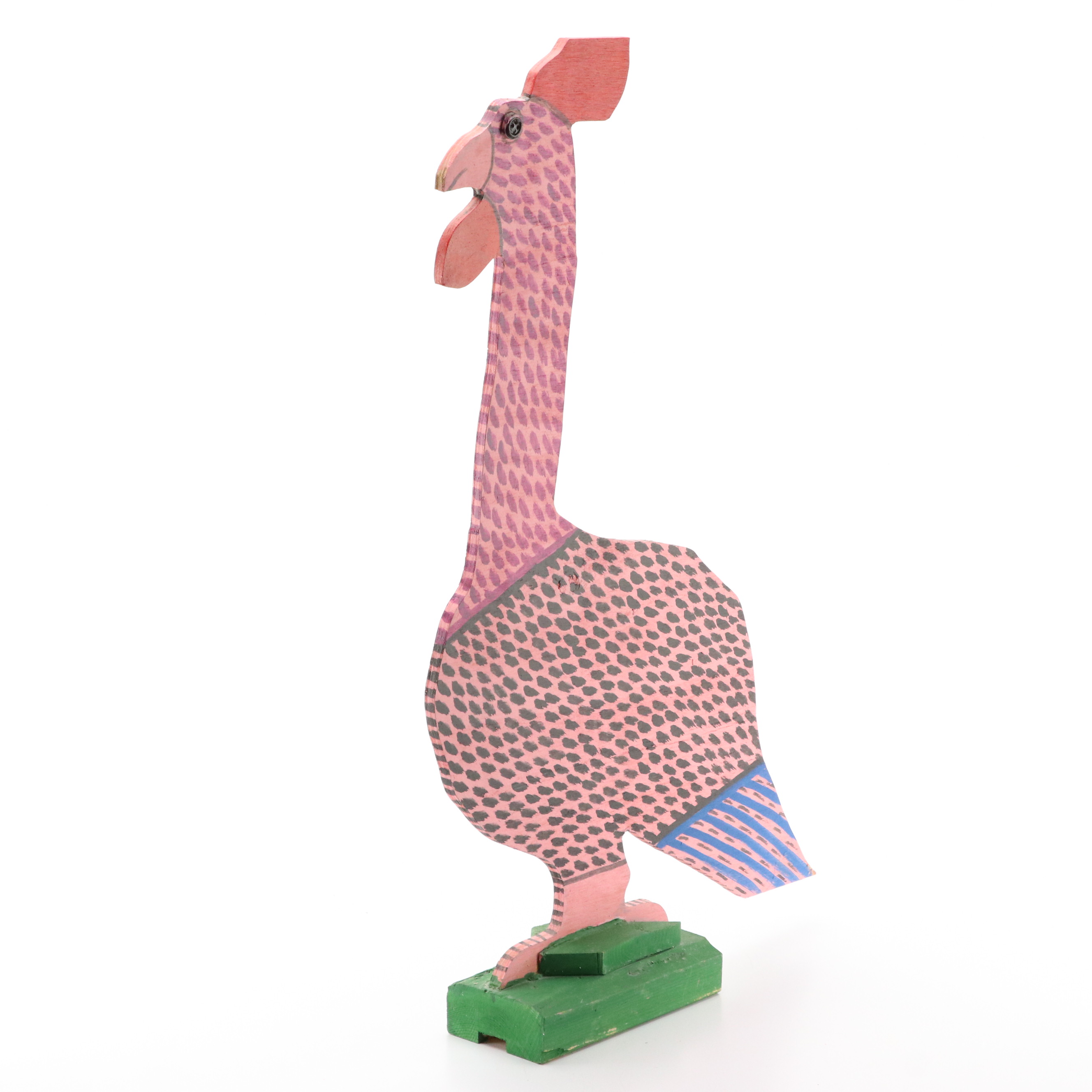 Marvin Finn Shaped Wood Folk Sculpture of Chicken, 2000