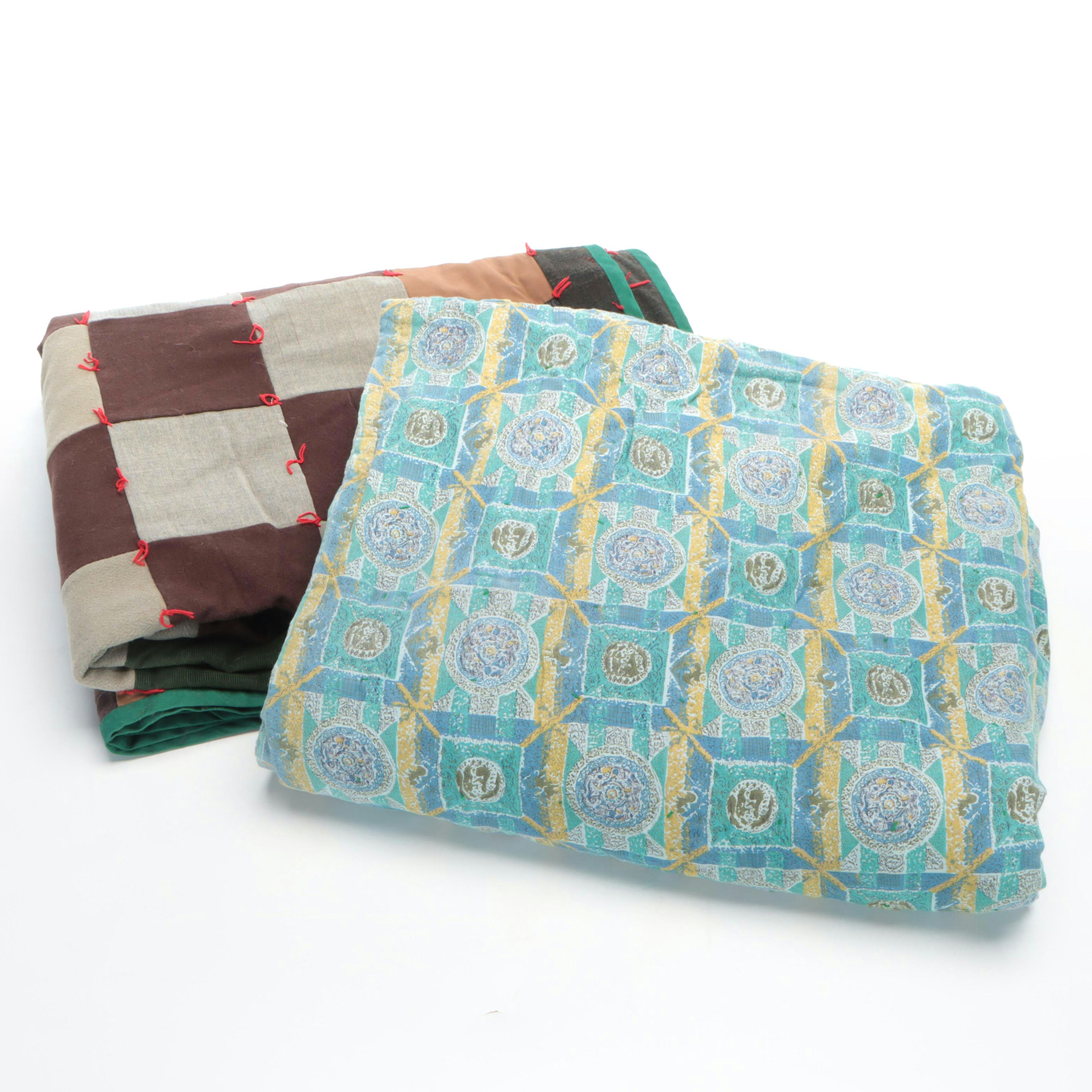 Handmade and Hand-Tied Twin Patchwork Quilts