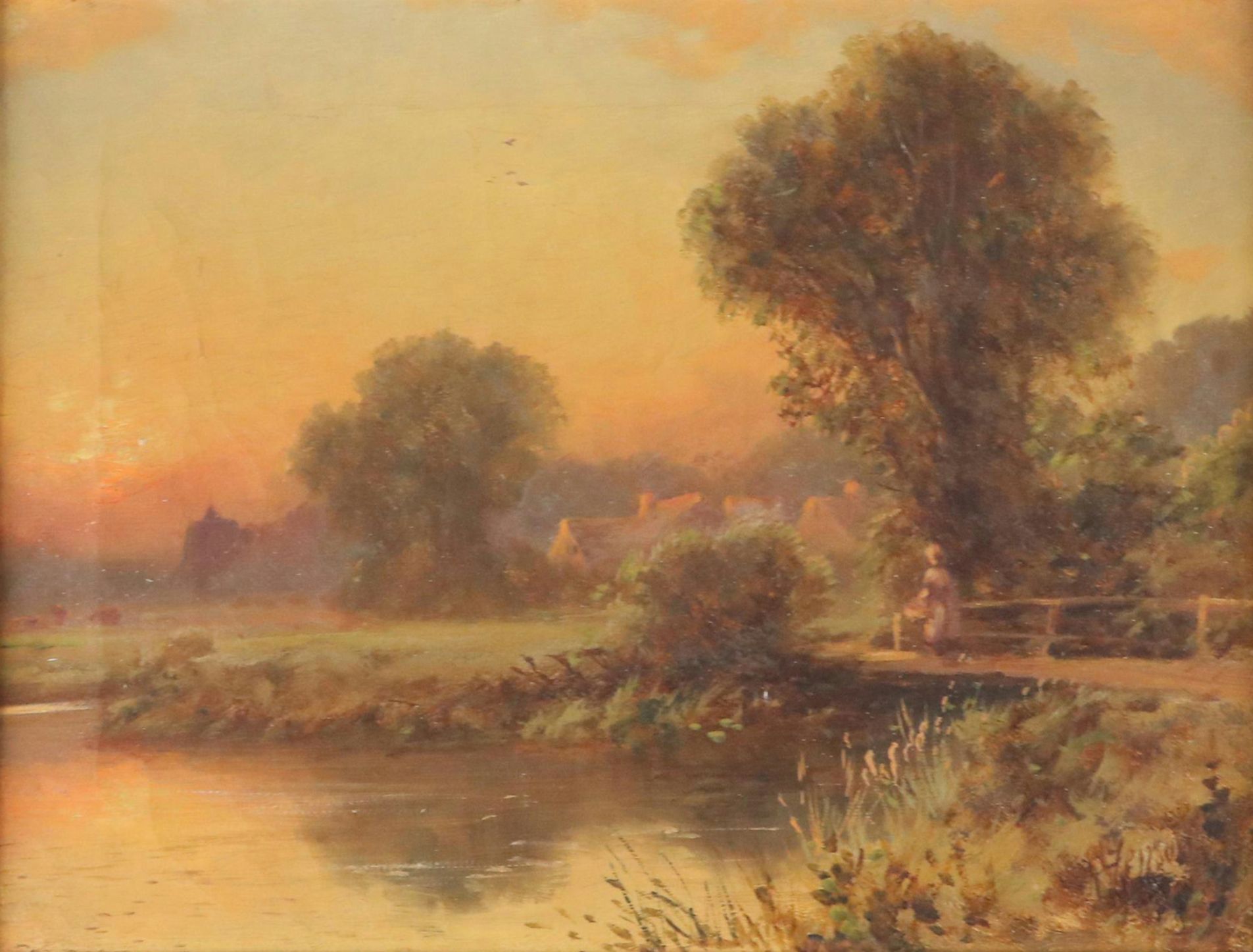 Robert R. Fenson Bucolic Landscape Oil Painting, Circa 1900