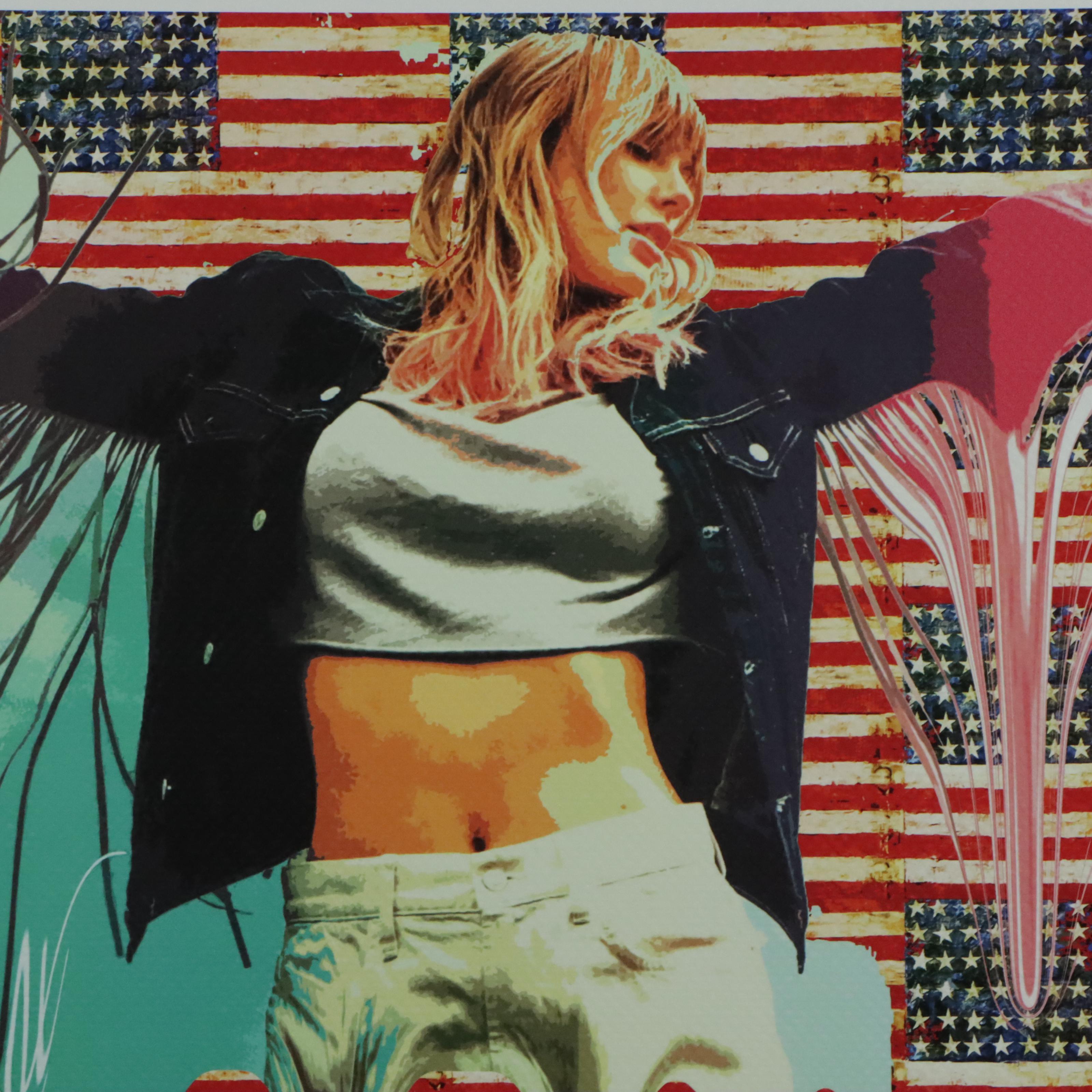 Death NYC Pop Art Graphic Print of Taylor Swift x Jasper Johns