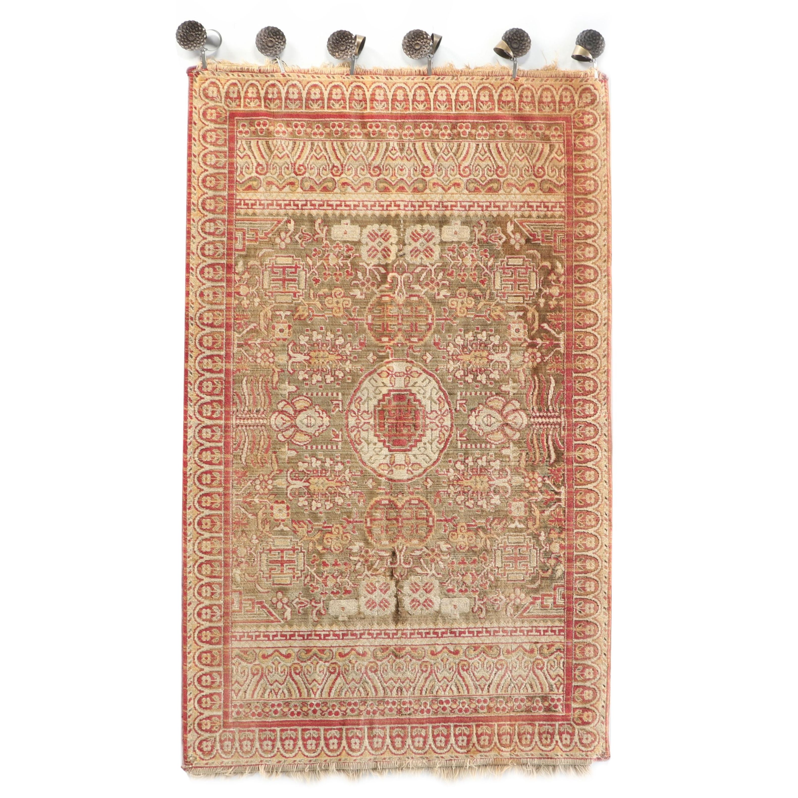 Persian Style Tapestry Panel With Hanging Hooks