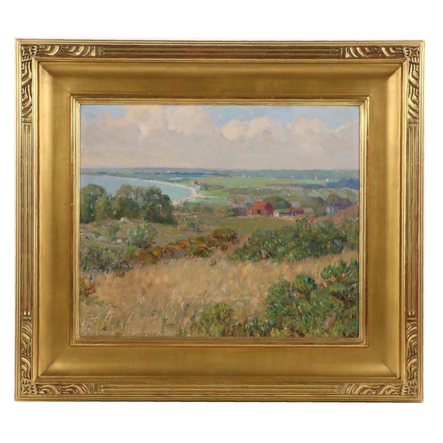 Aldro Thompson Hibbard Coastal Scene Oil Painting "Near the Shore, Pocasset"