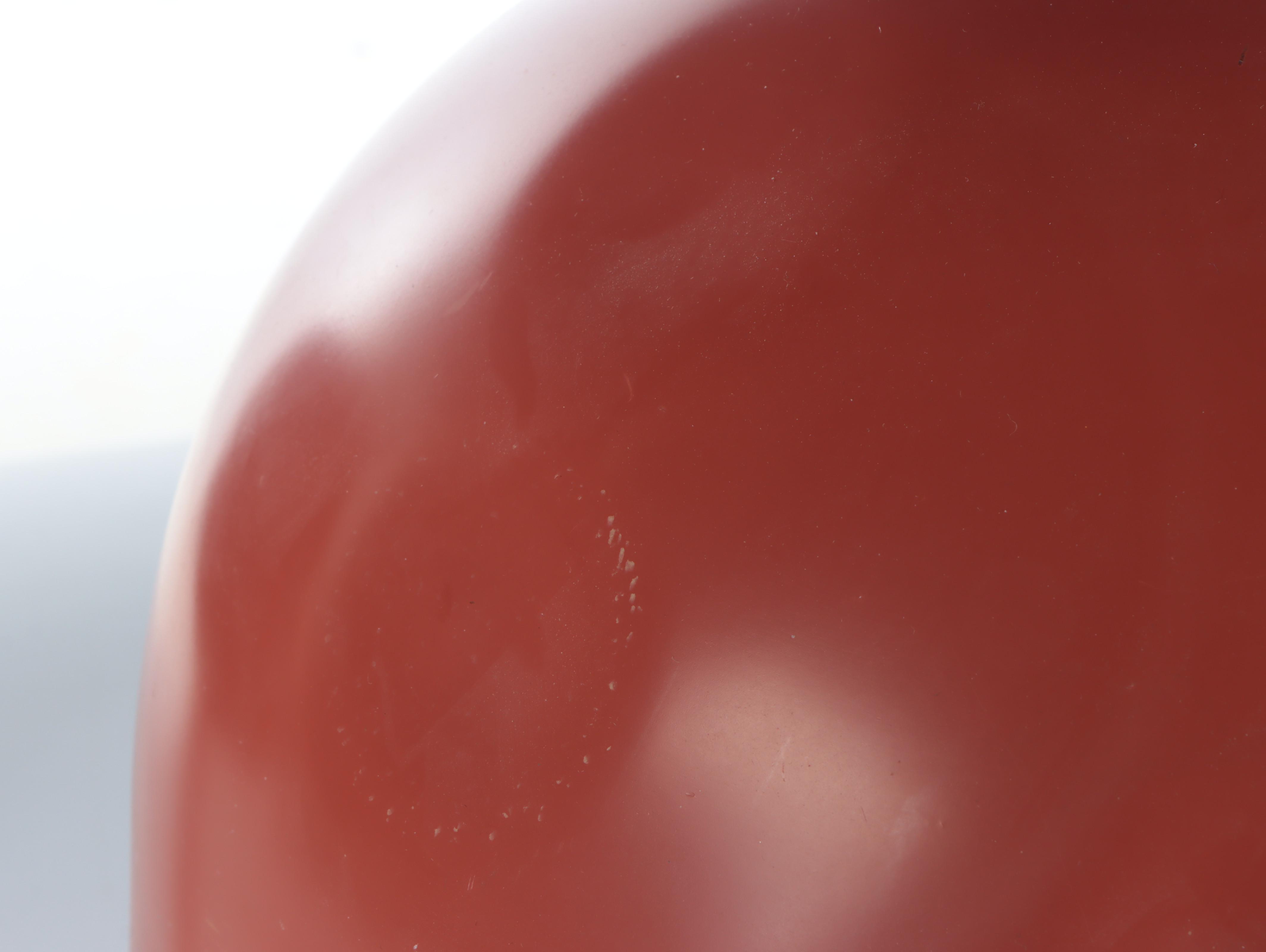 Pair of Nessen Enameled Aluminum Mushroom Lamps