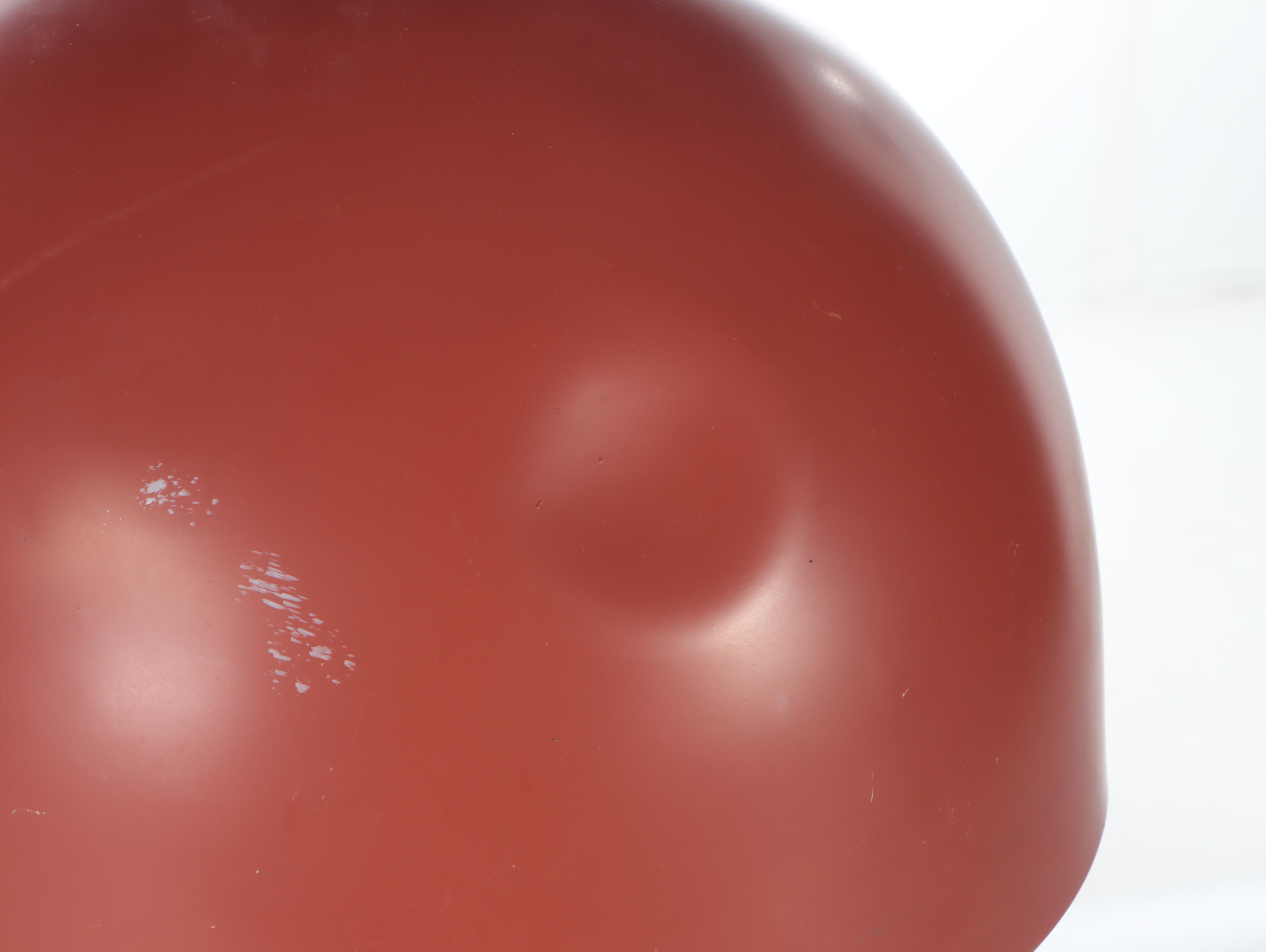 Pair of Nessen Enameled Aluminum Mushroom Lamps