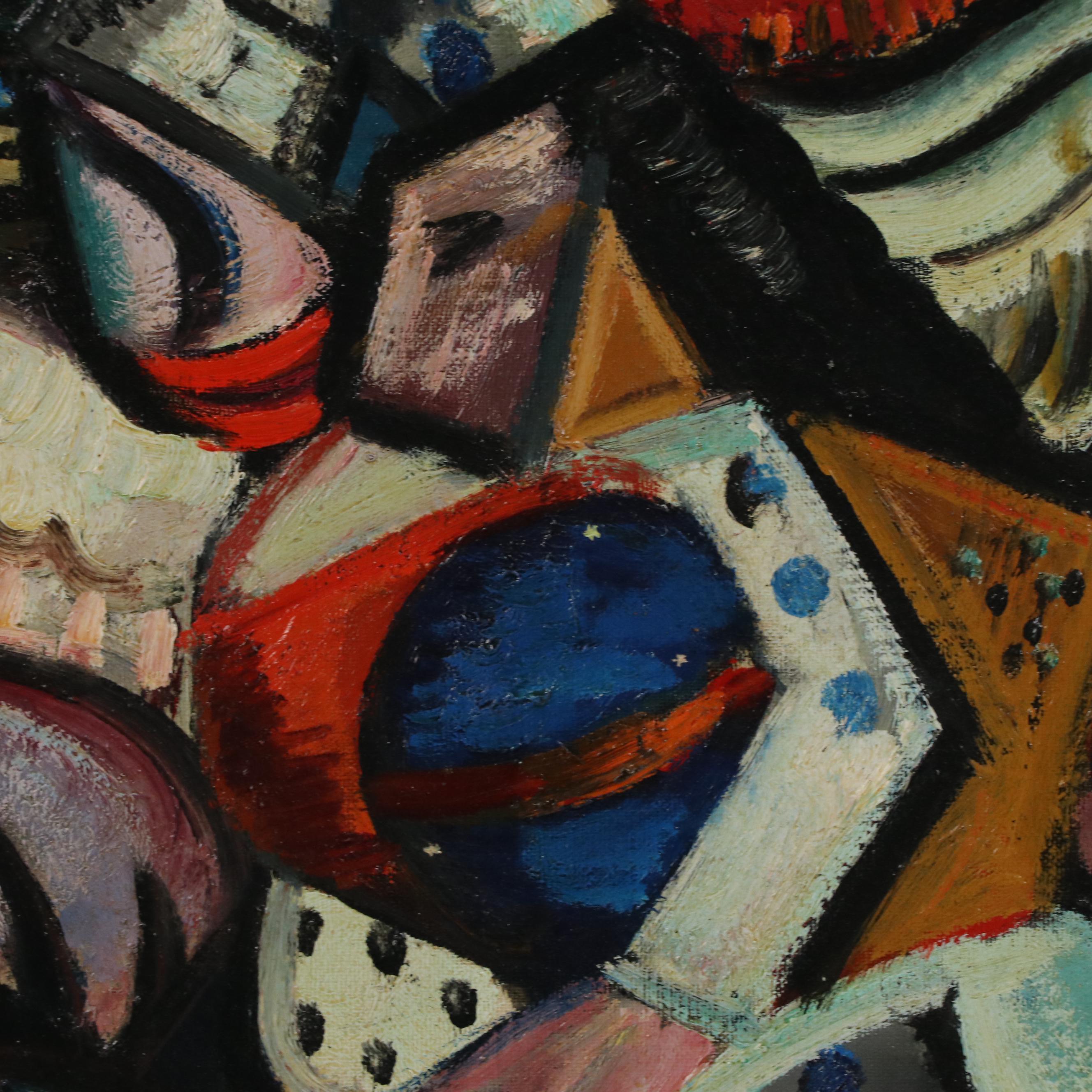 John Ellsworth Weis Modernist Oil Painting "Philosophy," 1948