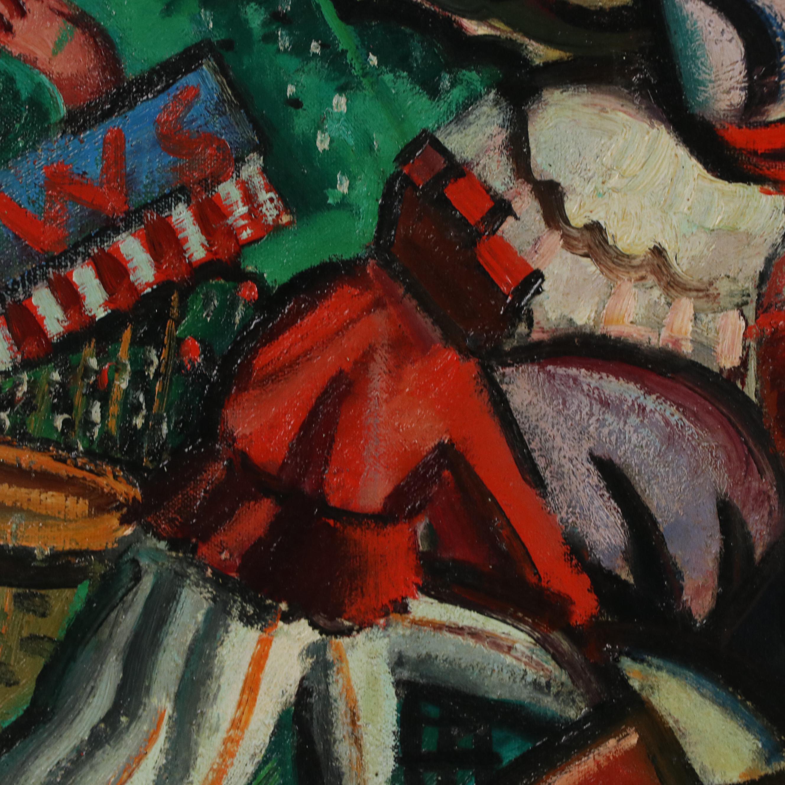 John Ellsworth Weis Modernist Oil Painting "Philosophy," 1948