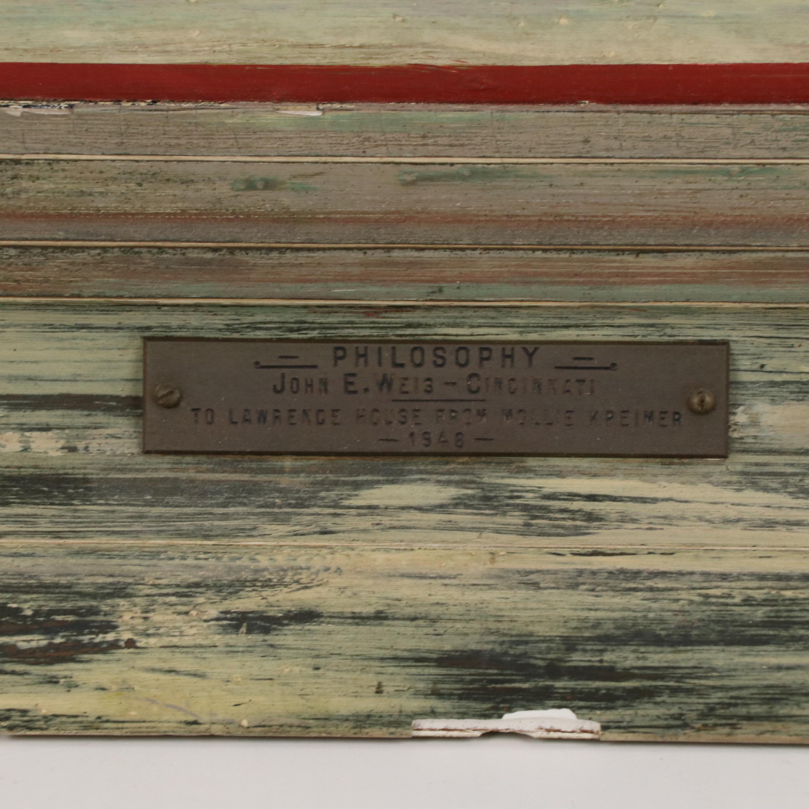 John Ellsworth Weis Modernist Oil Painting "Philosophy," 1948