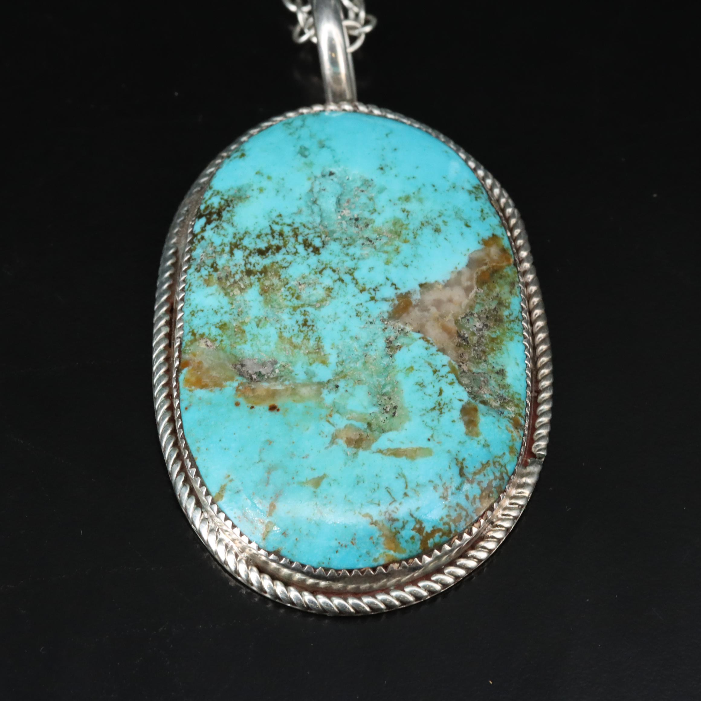 Collection of Southwestern Signed Sterling Turquoise Jewelry