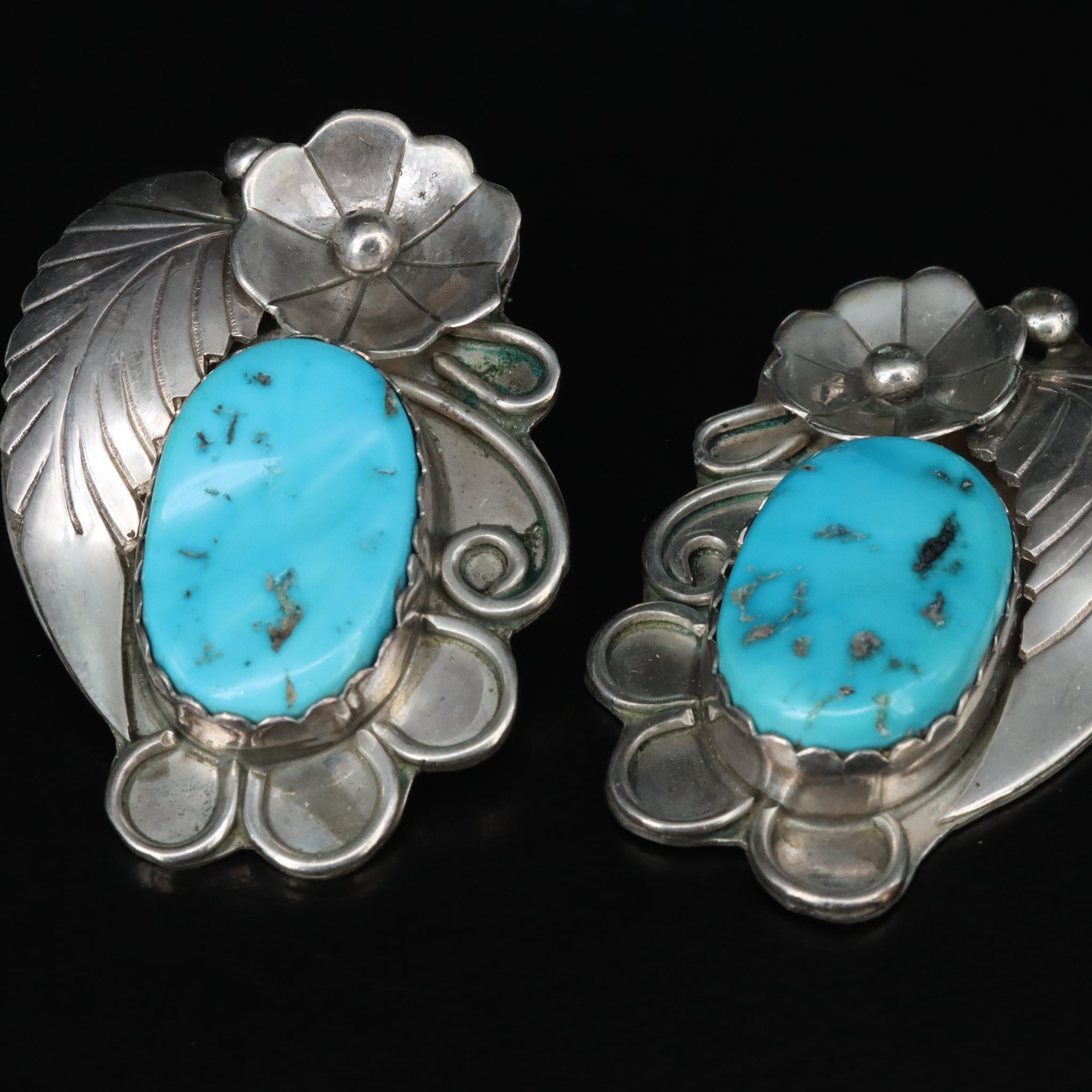 Collection of Southwestern Signed Sterling Turquoise Jewelry